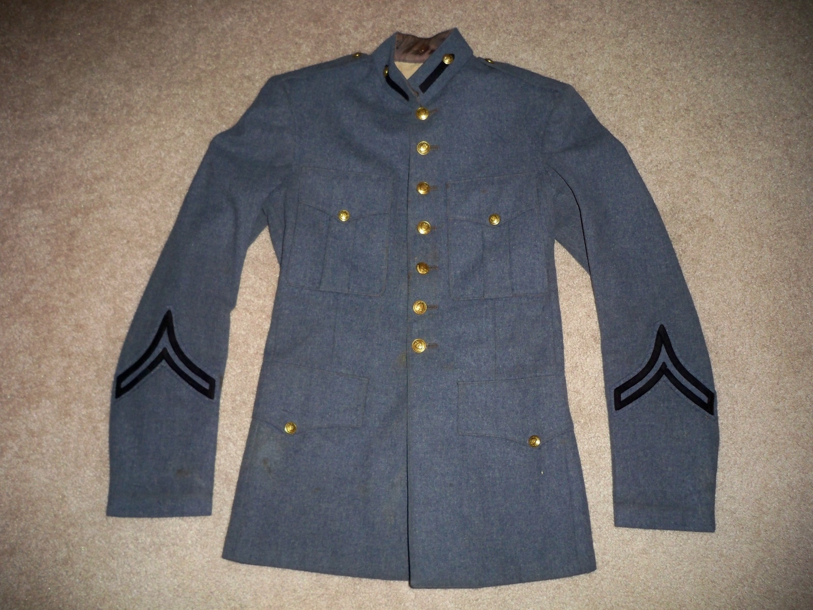Vtg WWII Era US Army Valley Forge Military Field Coat Mens Uniform Sz 36 WW2