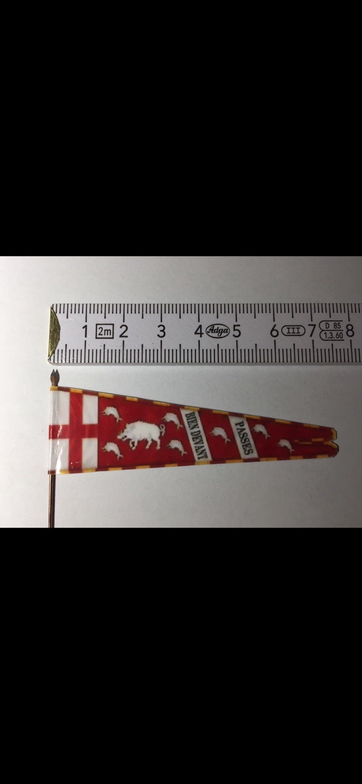 1x 28mm Wars of the Roses WOTR Standard Devon Lancastrian + Metal Flagpole