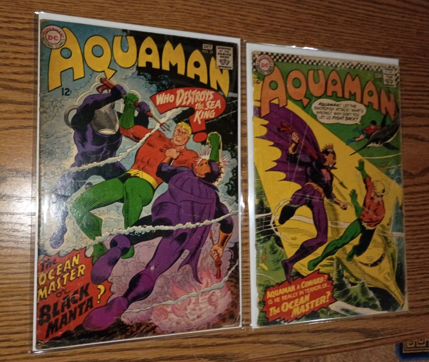 AQUAMAN #29 and 35 1st BLACK MANTA and 1st Ocean Master DC 1967 low grade