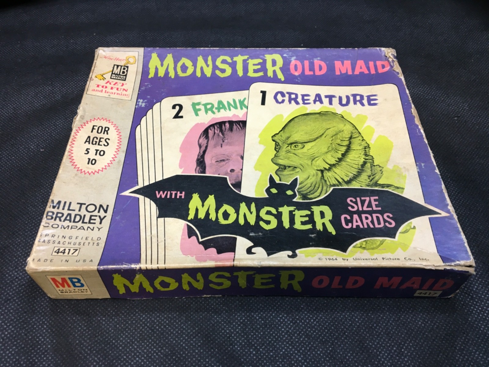 VINTAGE 1964 Monster Old Maid Card Game COMPLETE [Milton Bradley #4417]