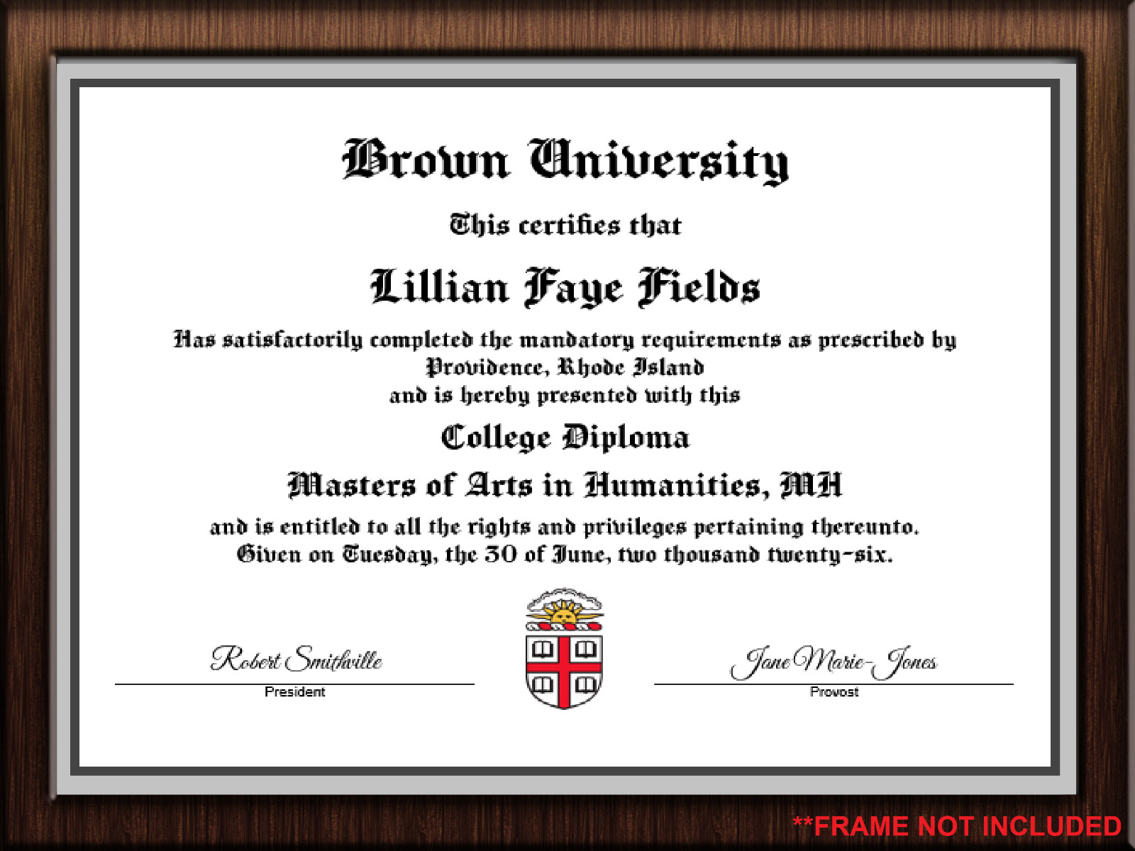Fully Custom Novelty Diploma Keepsake – Personalized Decorative Certificate