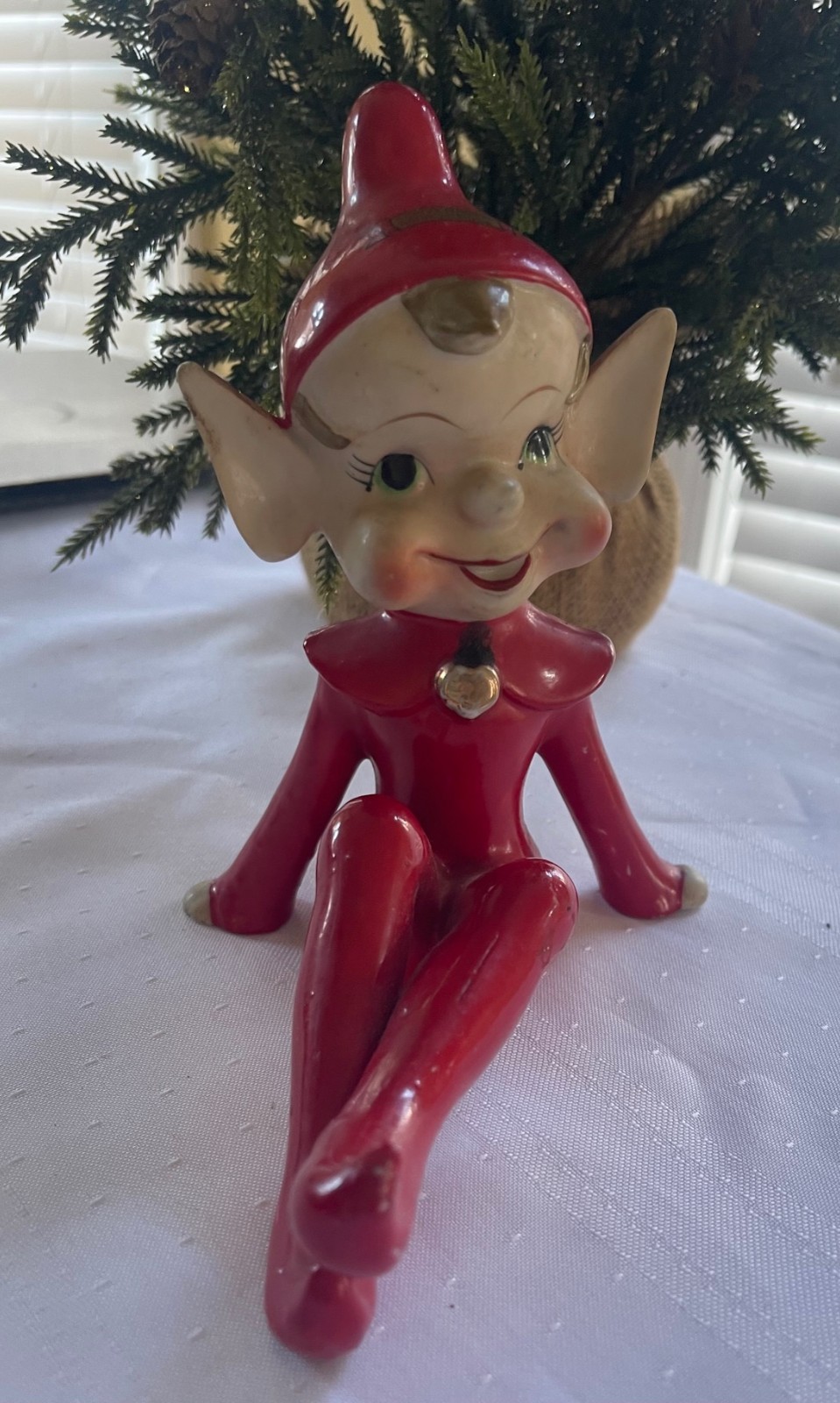 Vintage RELCO THAMES Large Pixie Christmas Red 6\