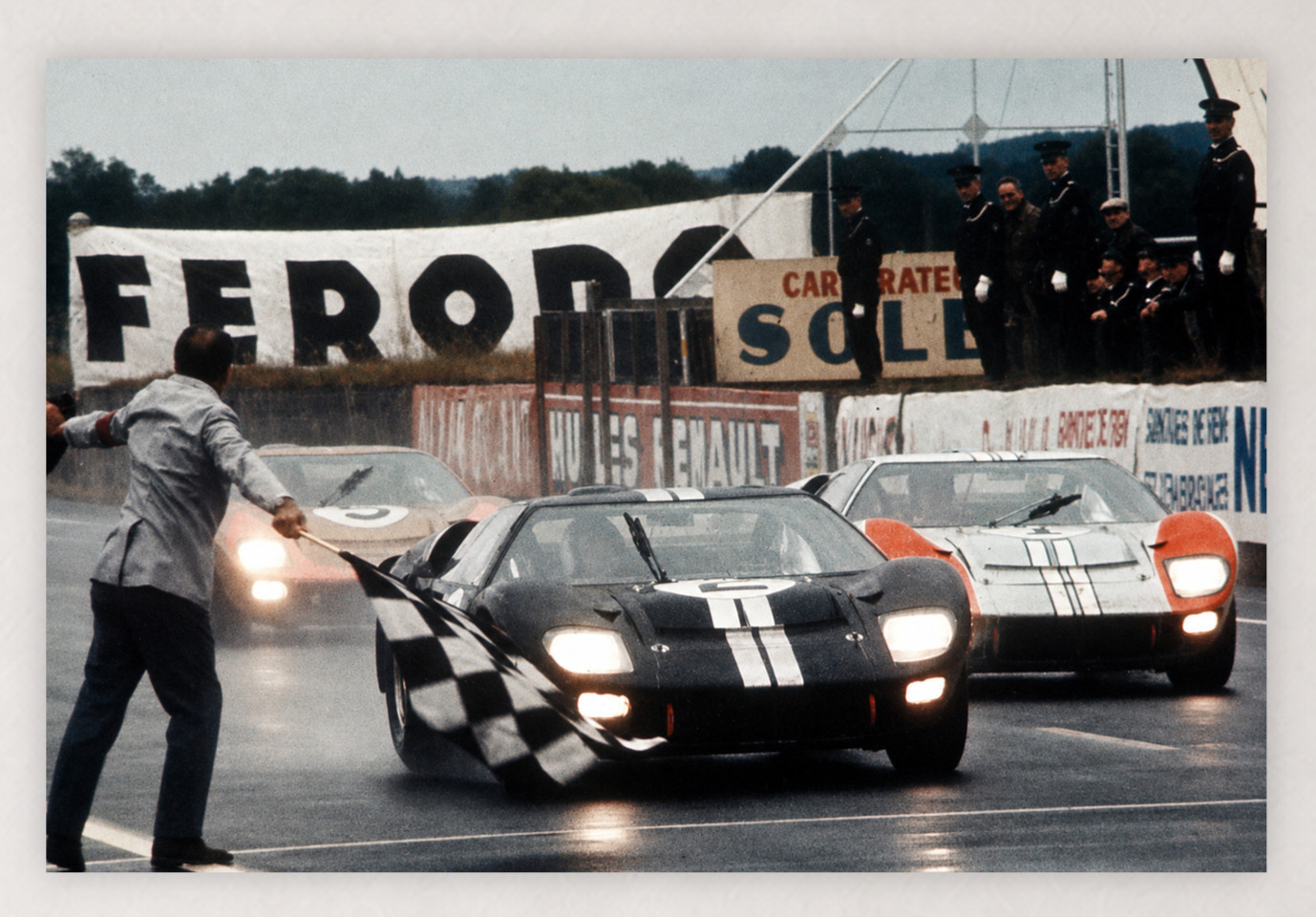 1966 LEMANS FORD WINS 1-2-3 FINISH GT40 MKII - 30X20 HIGH RESOLUTION PRINT