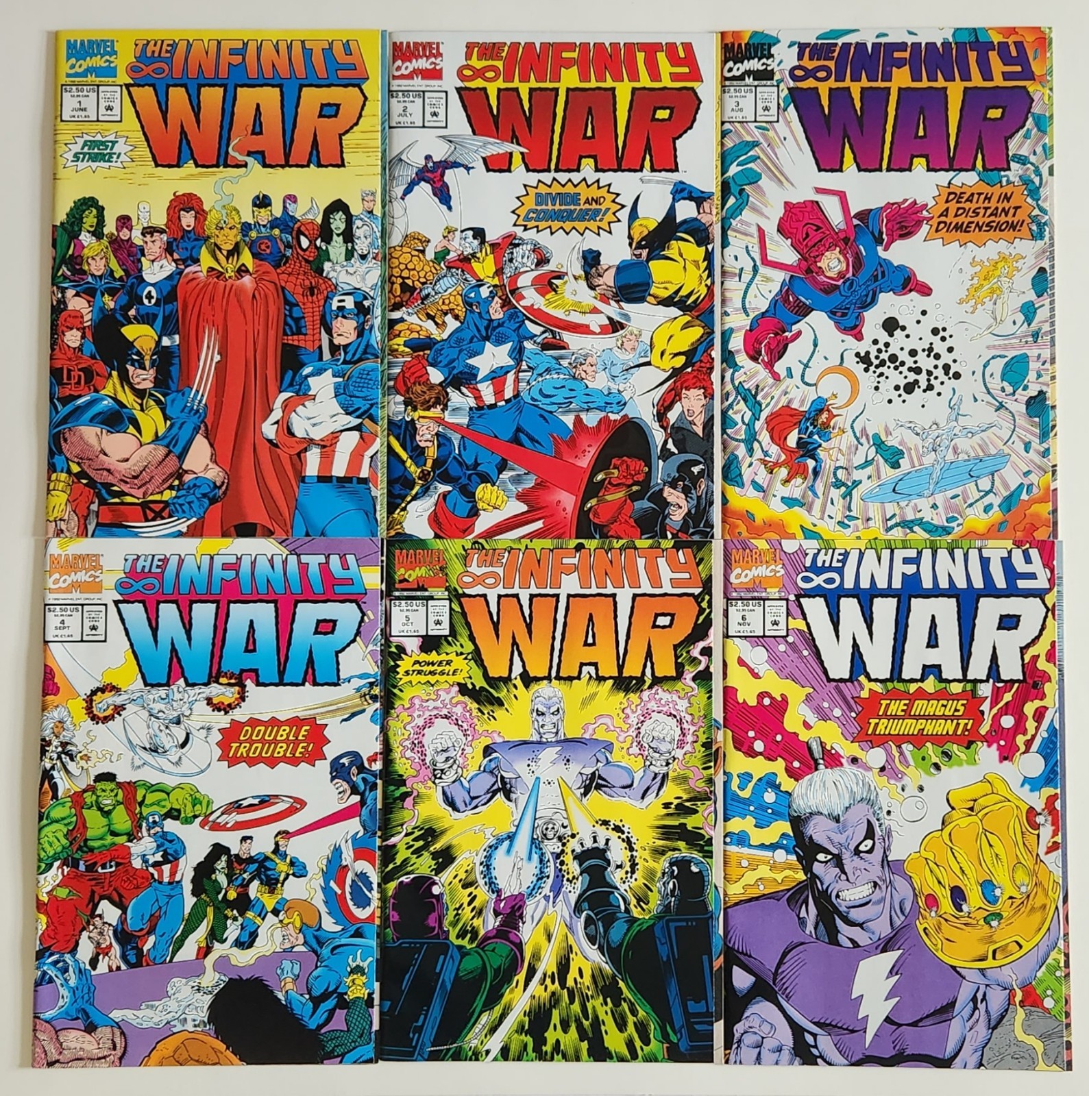 The Infinity War #1-6 NM 1st App The Godess Complete Series Marvel Comics 1992 
