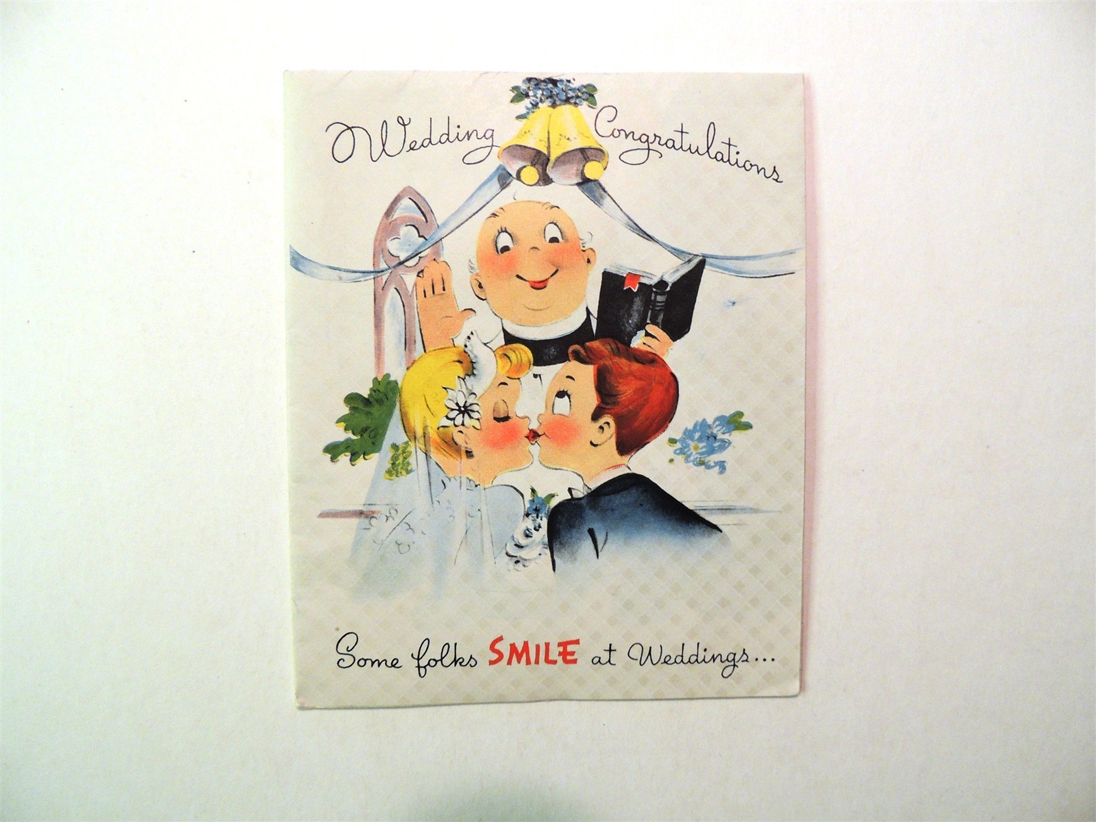 Vintage foldout wedding greeting card 1948 (v)