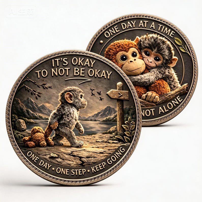 It’s Okay To Not Be Okay Coin, Mental Health Encouragement Token