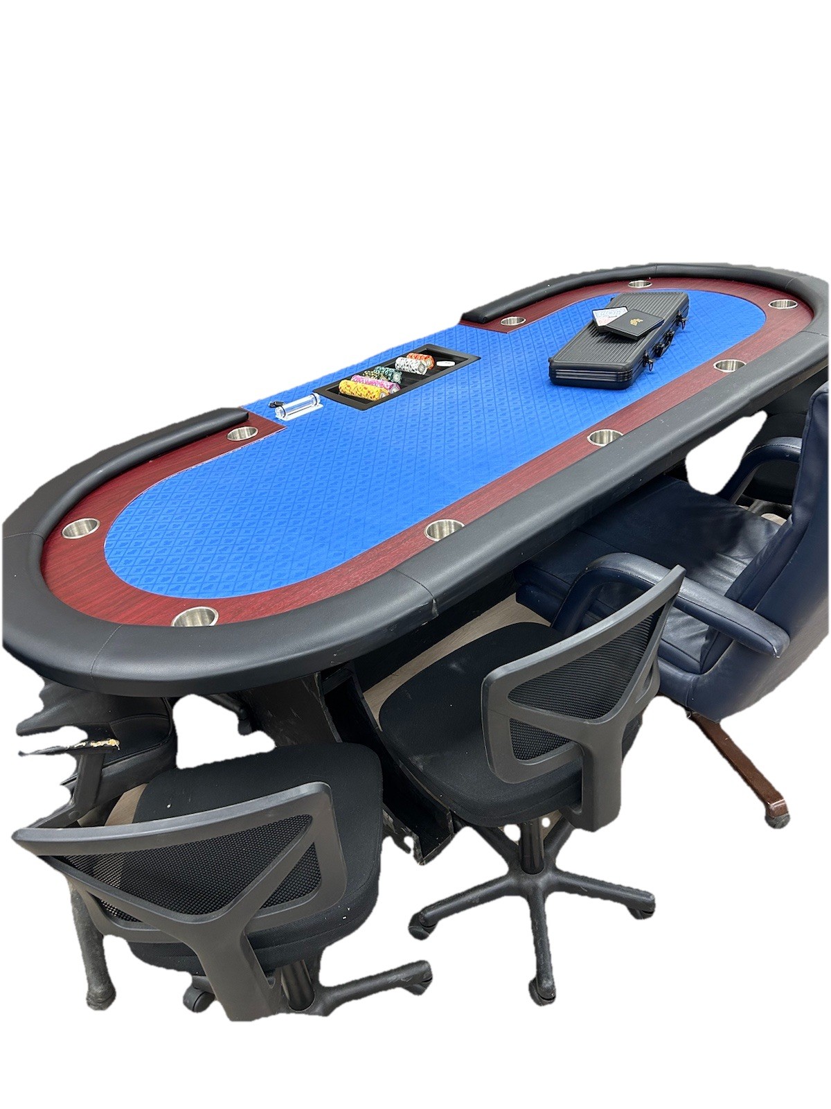 Casino Style Poker Table | 9 Player | Custom-Made Base | Speed Cloth