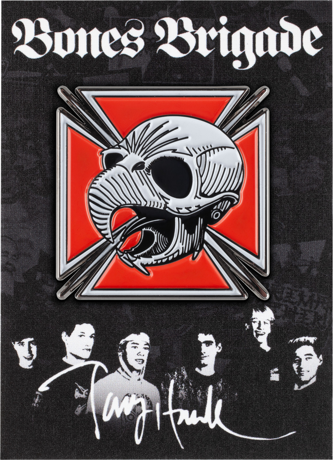 Powell Peralta BONES BRIGADE Tony Hawk CHICKEN SKULL Skateboard LAPEL PIN