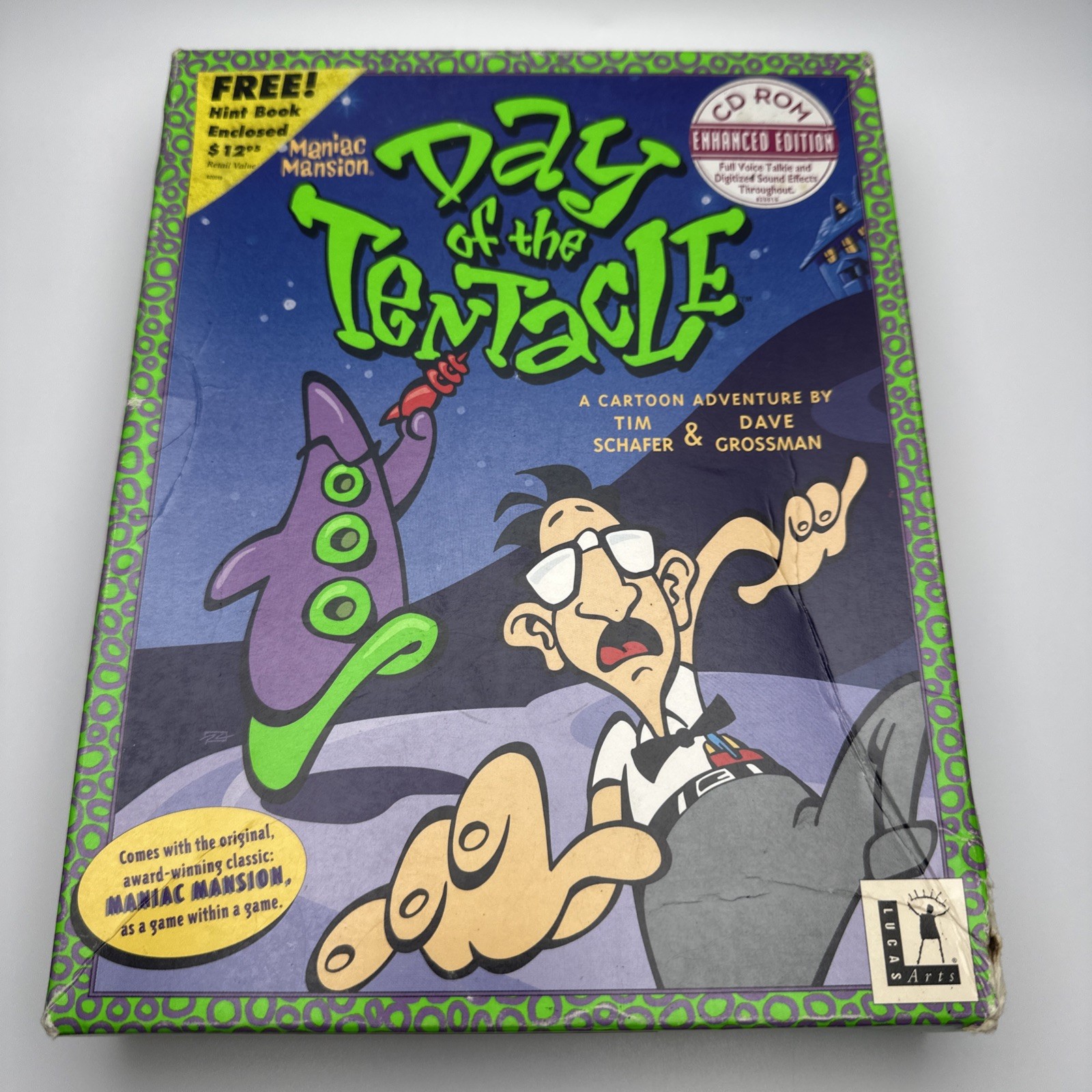 Maniac Mansion Day of the Tentacle w/ Box Disc And Manual (IBM PC CD-ROM 1993)
