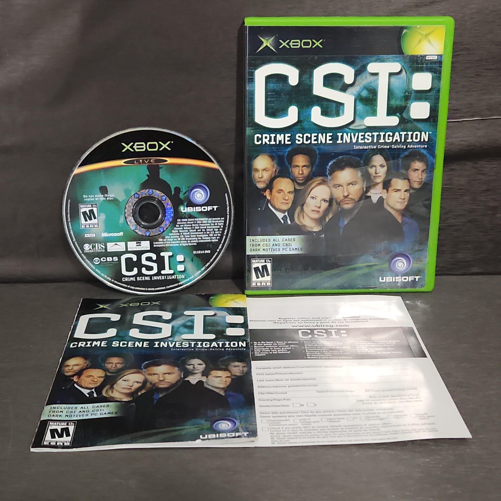CSI Crime Scene Investigation Microsoft Xbox Game CIB M Ubisoft