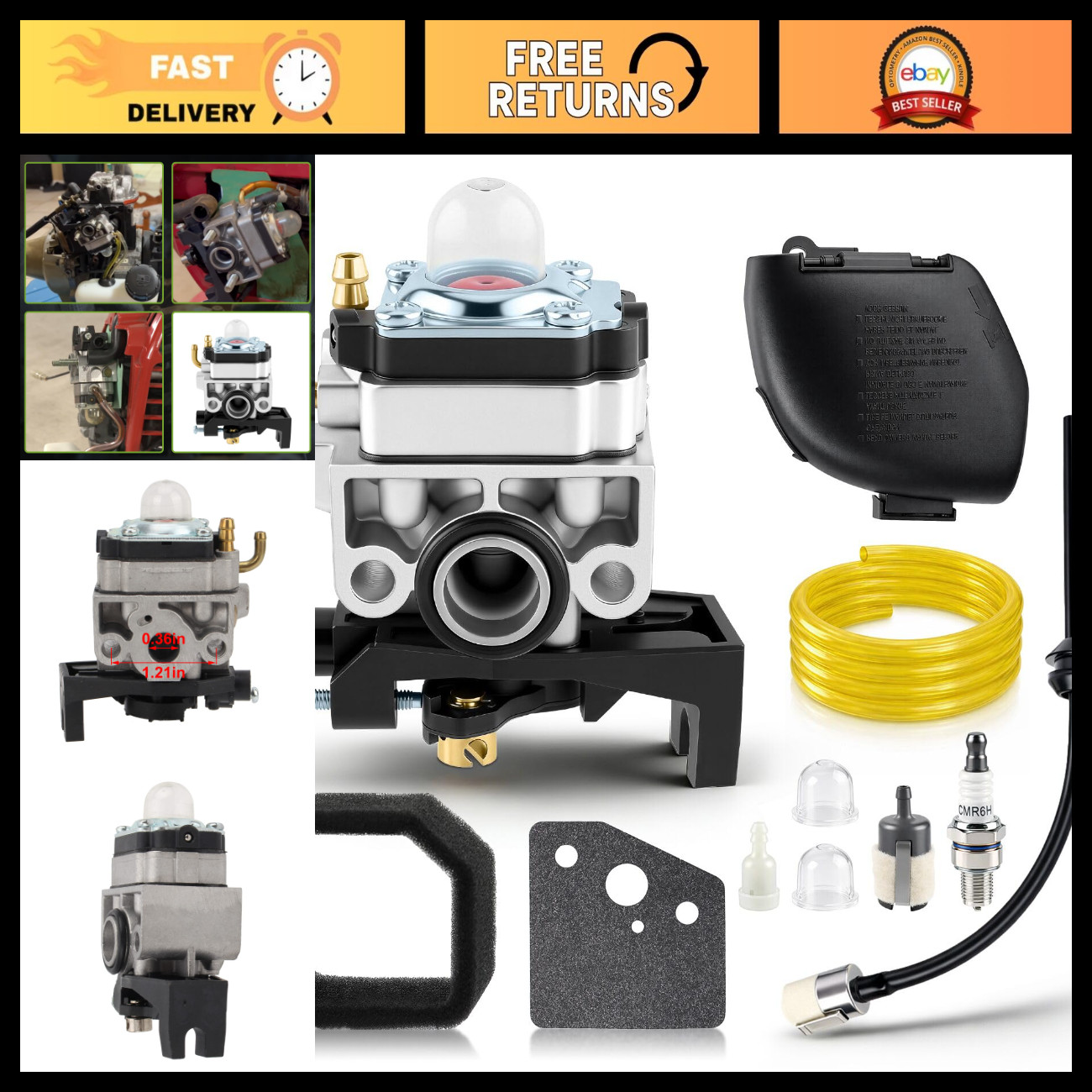 GX35 HHT35 Carburetor Compatible with Honda GX25 GX25N GX25NT