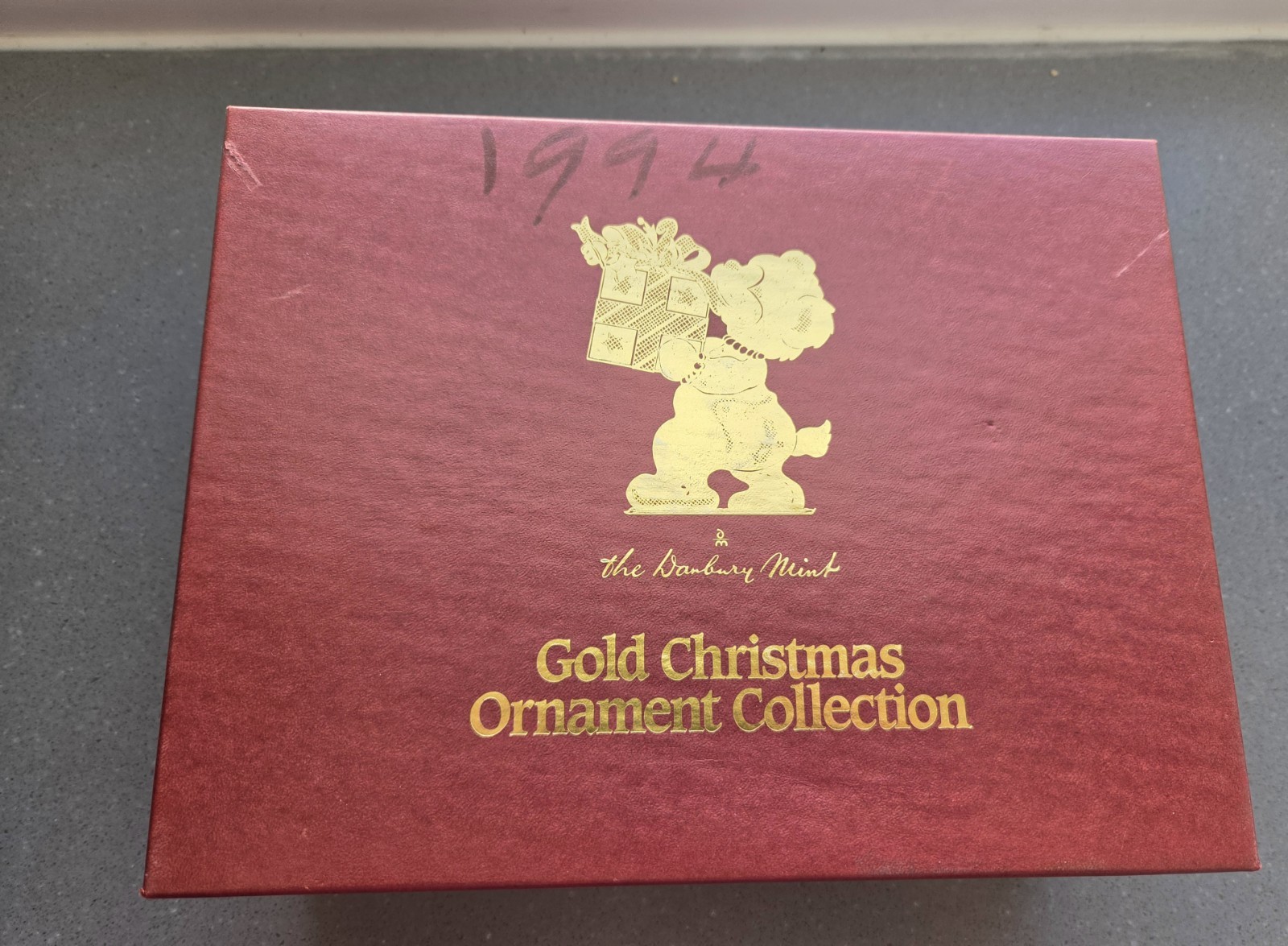 1994 Danbury Mint 23k Gold Ornaments 11 Pieces Oeiginal Box Christmas Tree