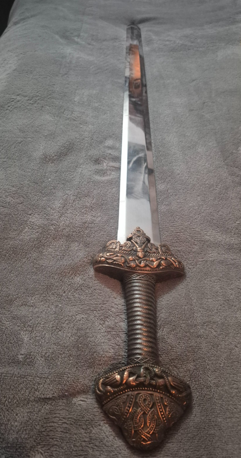 full-size decorative/fantasy sword, roughly 39–40 inches long