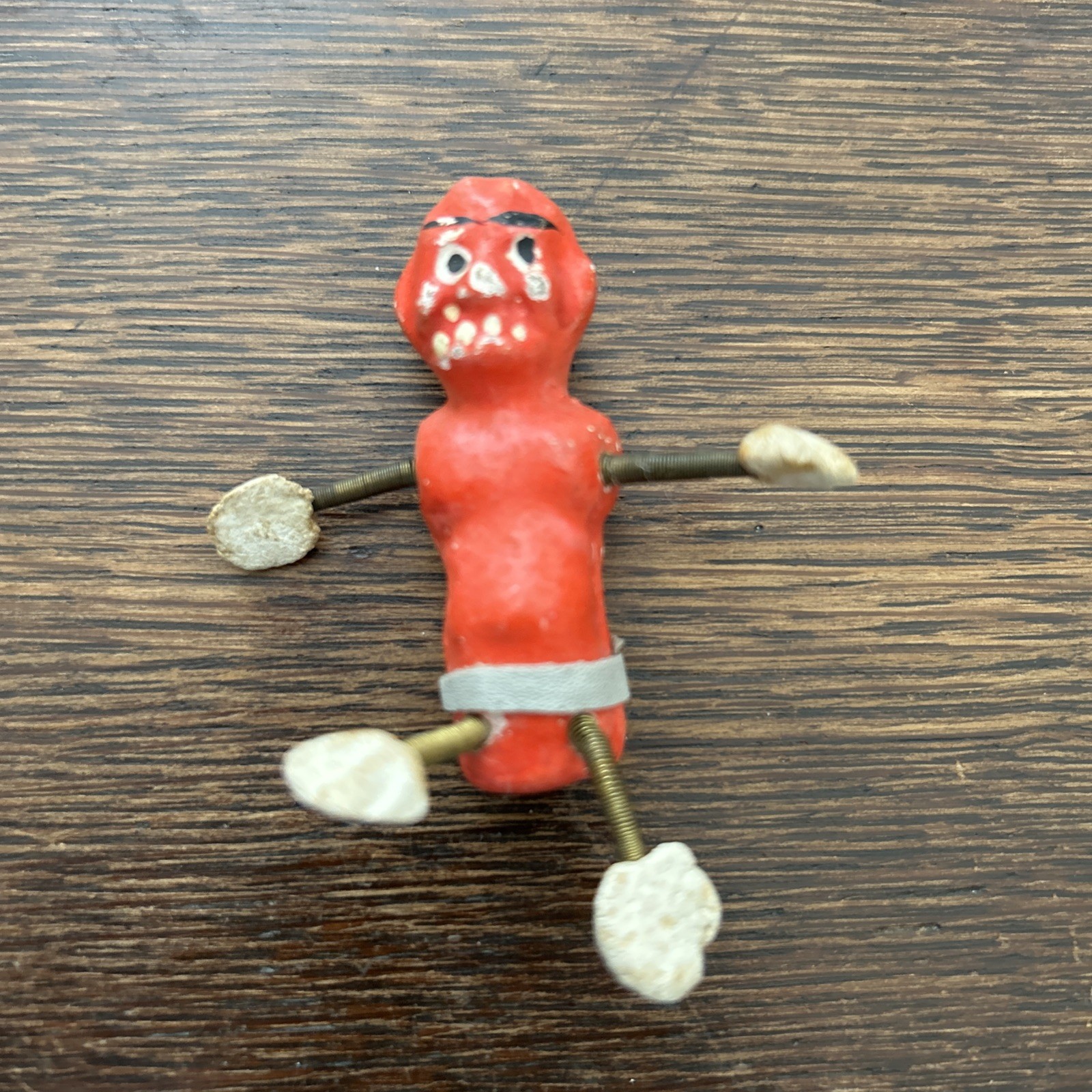 Vintage 1930's Spring Coiled Japanese Devil Toy/ornament  Made In Japan