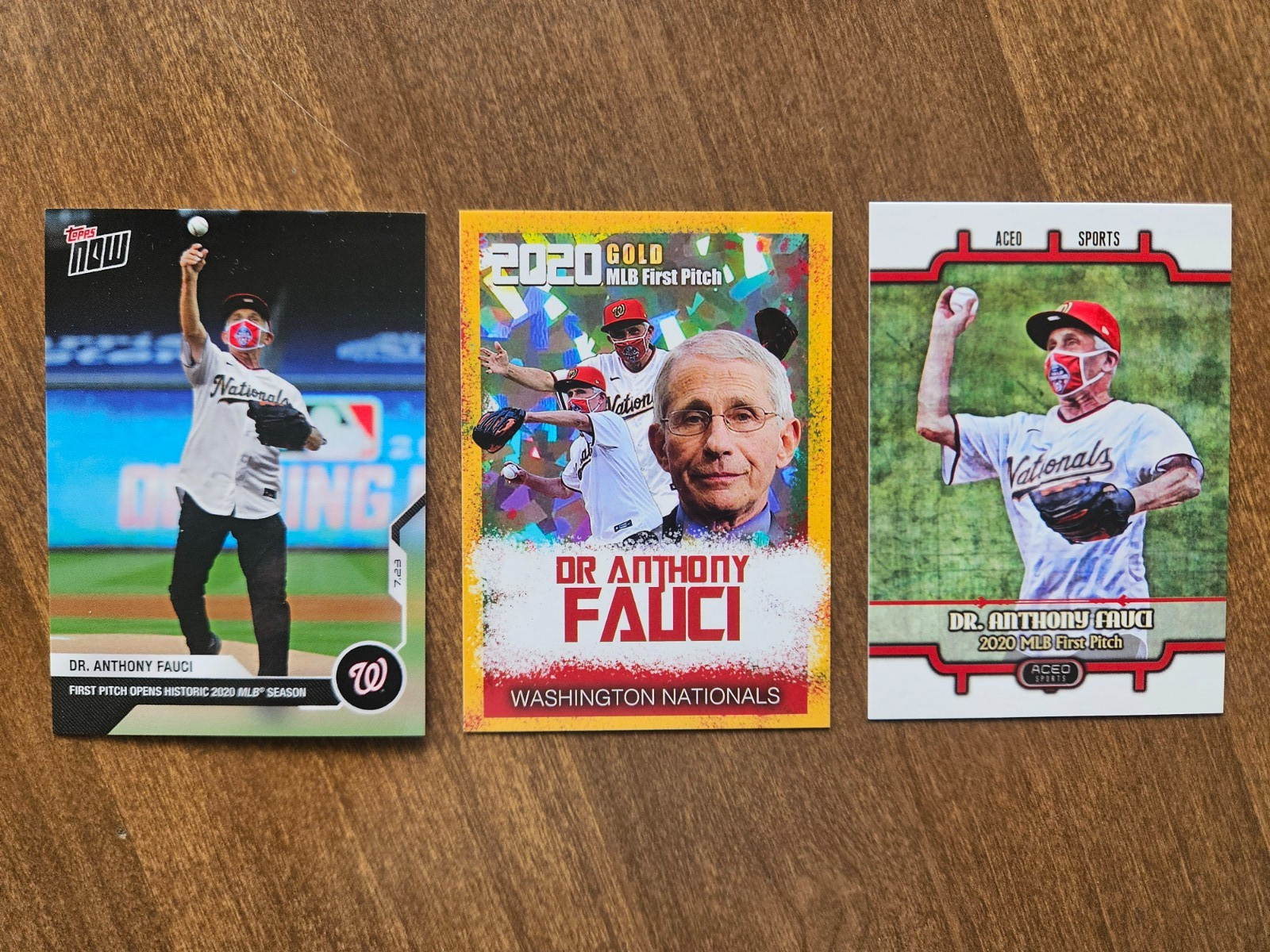 2020 TOPPS DR. ANTHONY FAUCI CARD SET OF 3