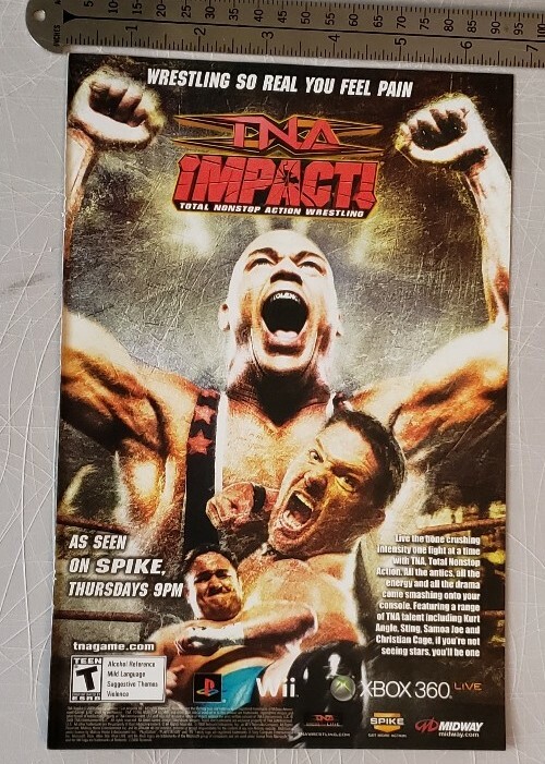 TNA Impact Video Game RARE Print Ad