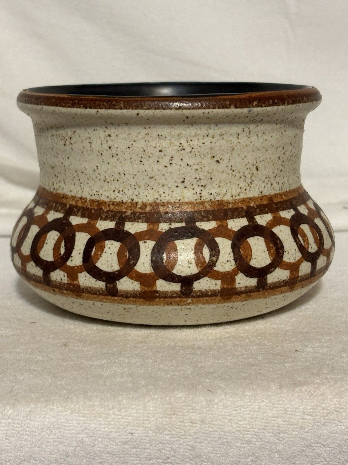 Vintage Lapid Israel Vase Bowl Signed Studio Pottery