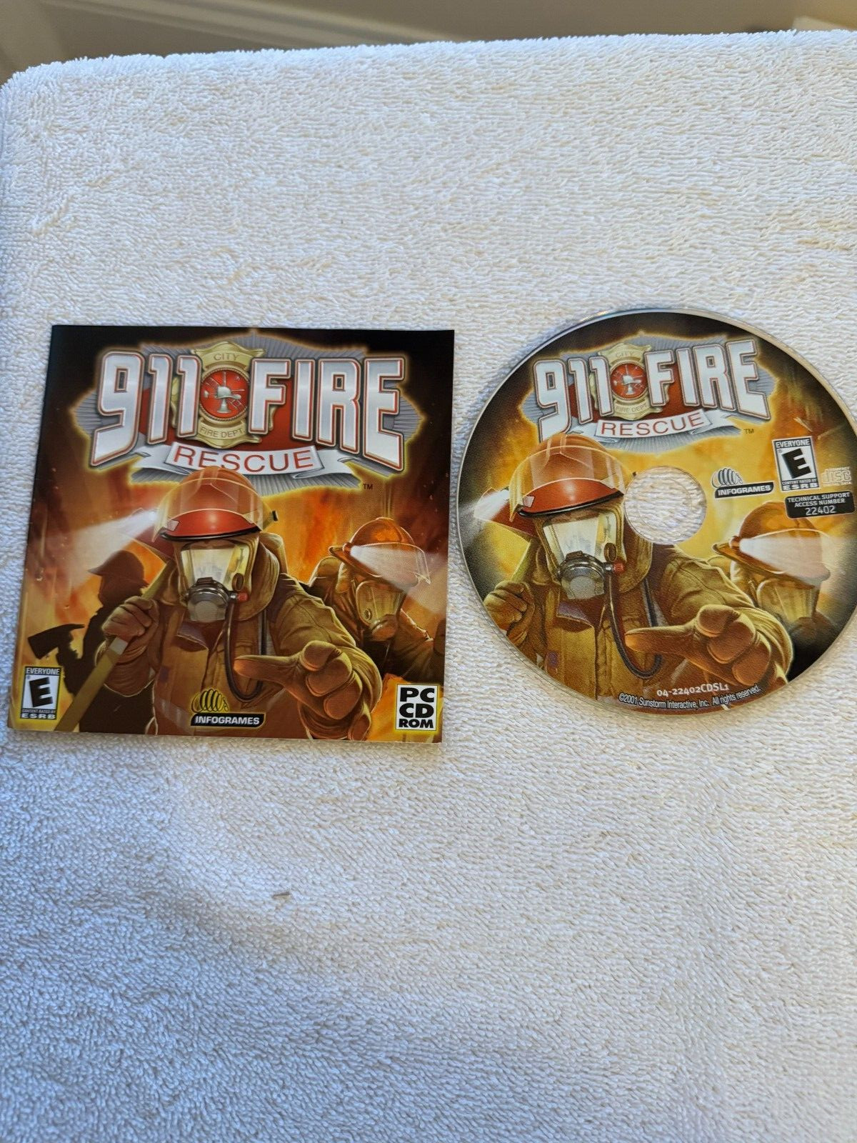 911 Fire Rescue PC Game Infogrames 2001 - DVD & INSTRUCTION BOOKLET ONLY