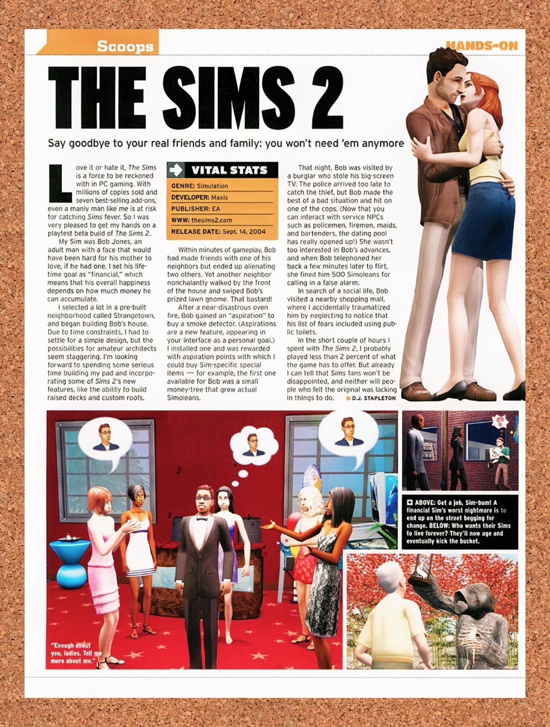 2004 Sims 2 PC Original Advertisement / Retro Promo vr1