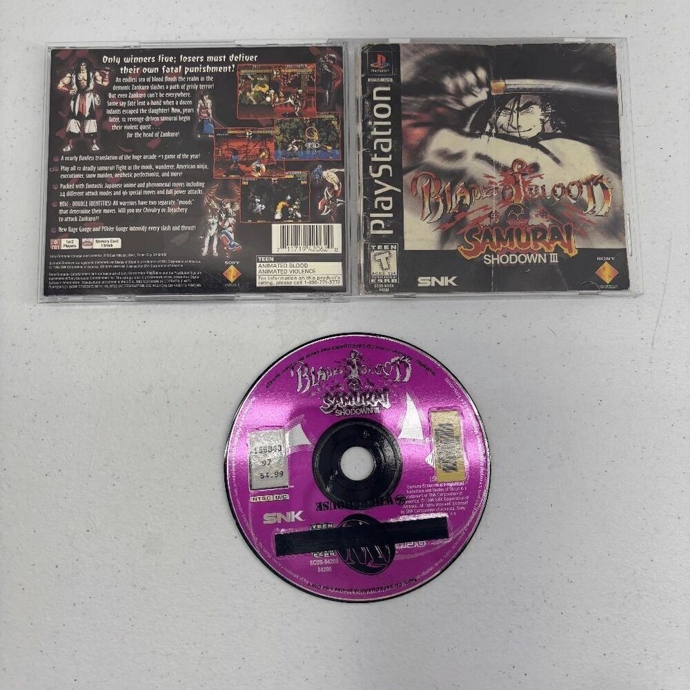 Samurai Showdown III 3 Blades of Blood (PlayStation PS1) Complete w/ Manual CIB