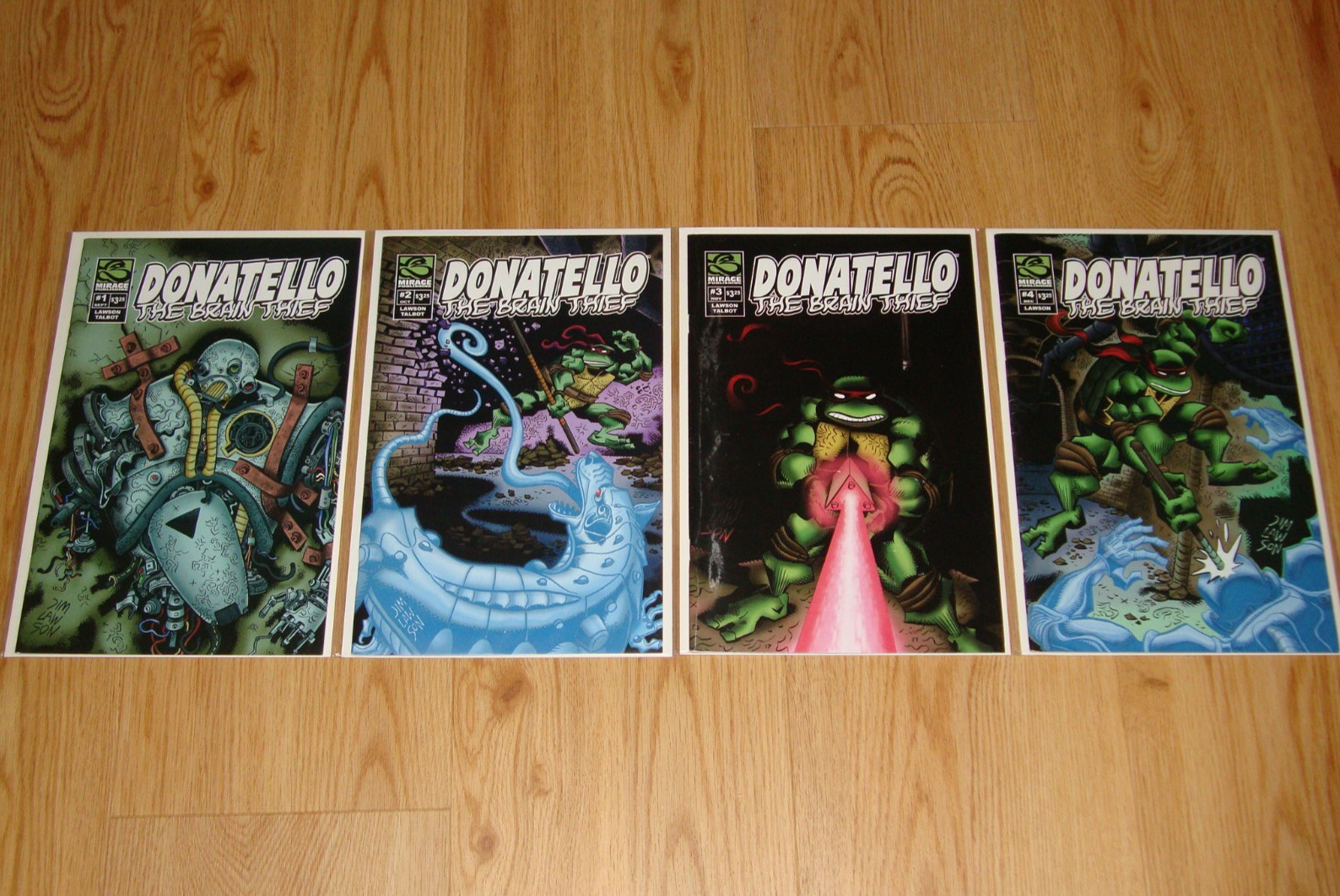 TMNT Donatello The Brain Thief 1 2 3 4 Complete Series Set 2009 Mirage Comic Lot