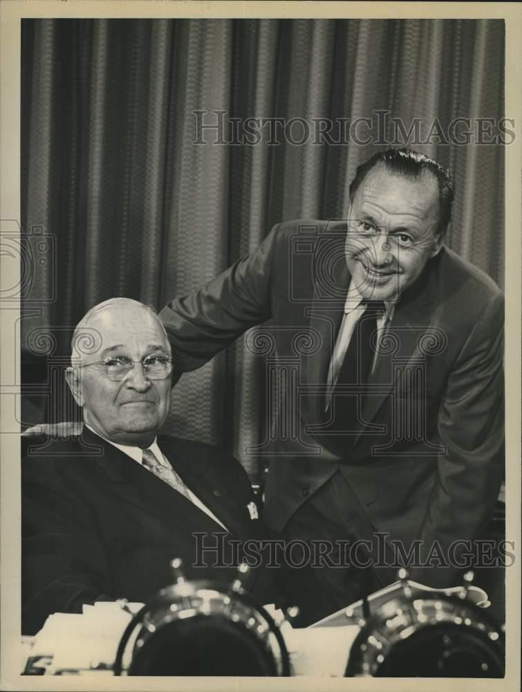 1959 Press Photo Harry Truman and Jack Benny on CBS' The Jack Benny Program.