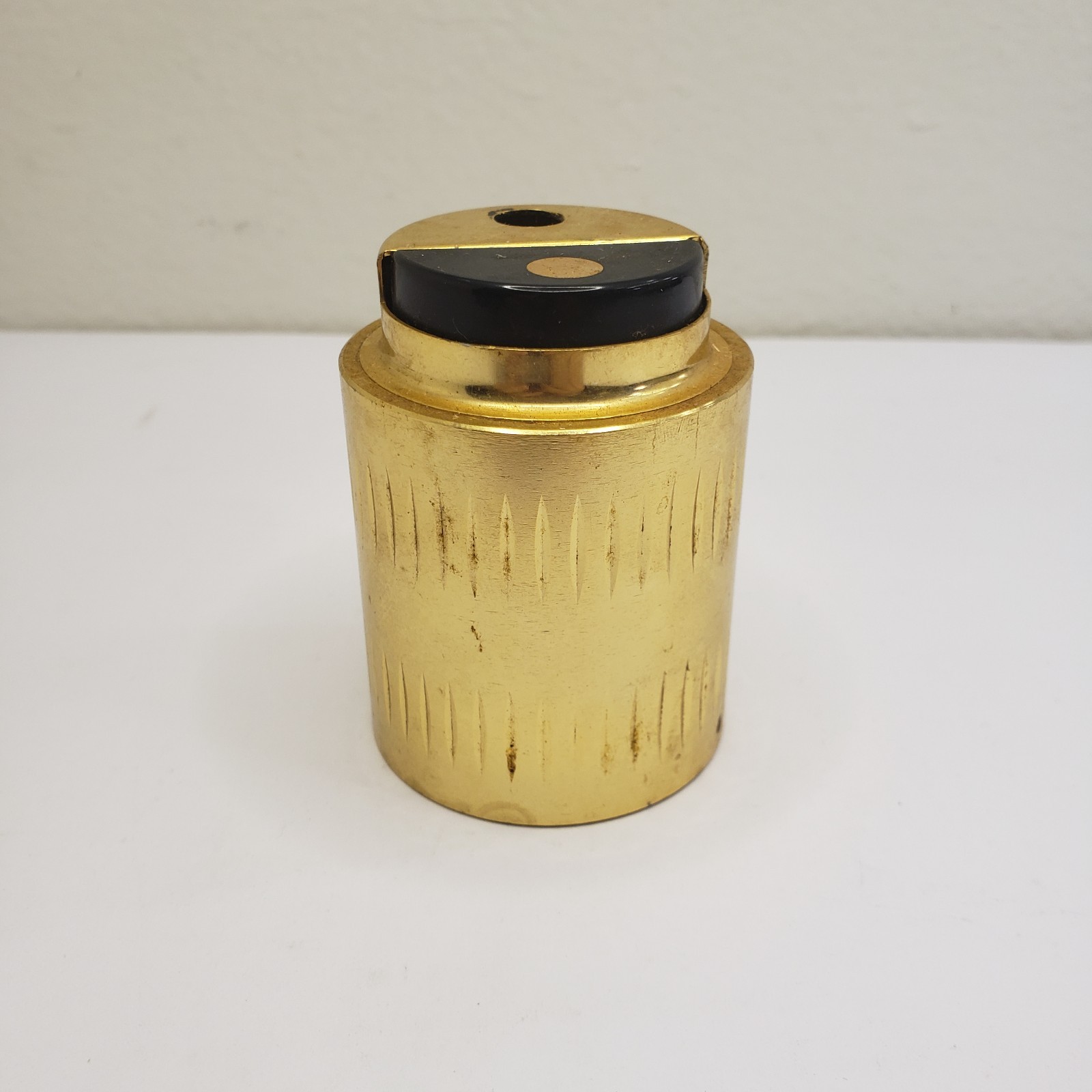 Vintage Peterson's Piezo Butane Table Lighter Gold Tone MCM Made in Japan