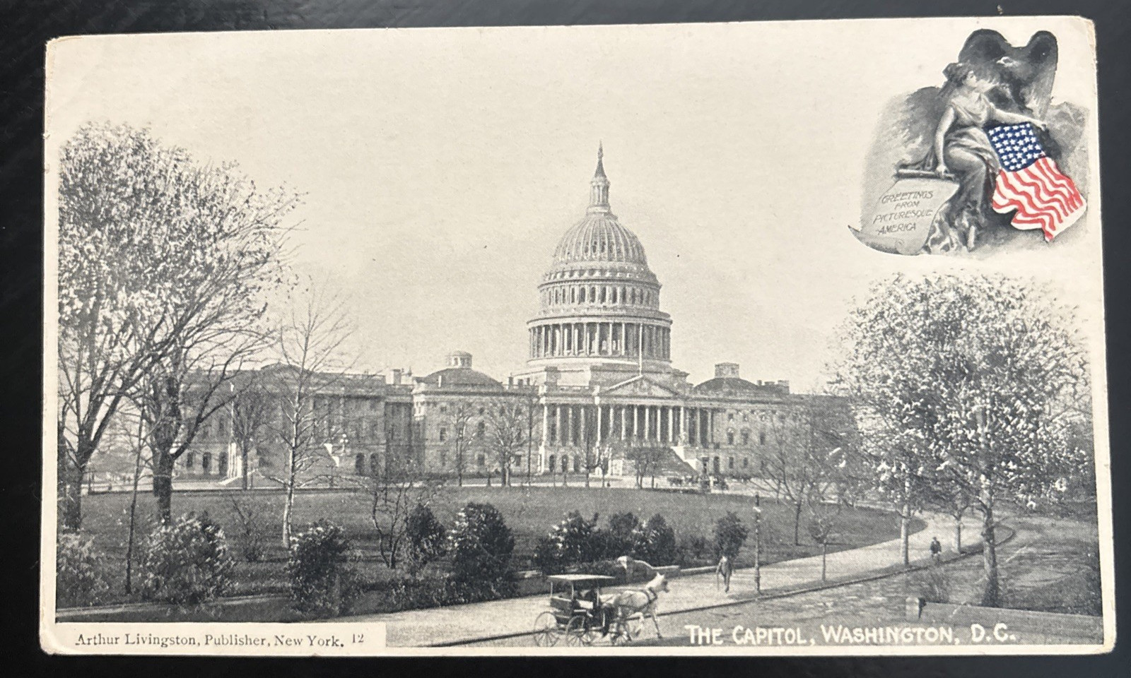 1898 Private Mailing Card of The Capital, Washington, DC