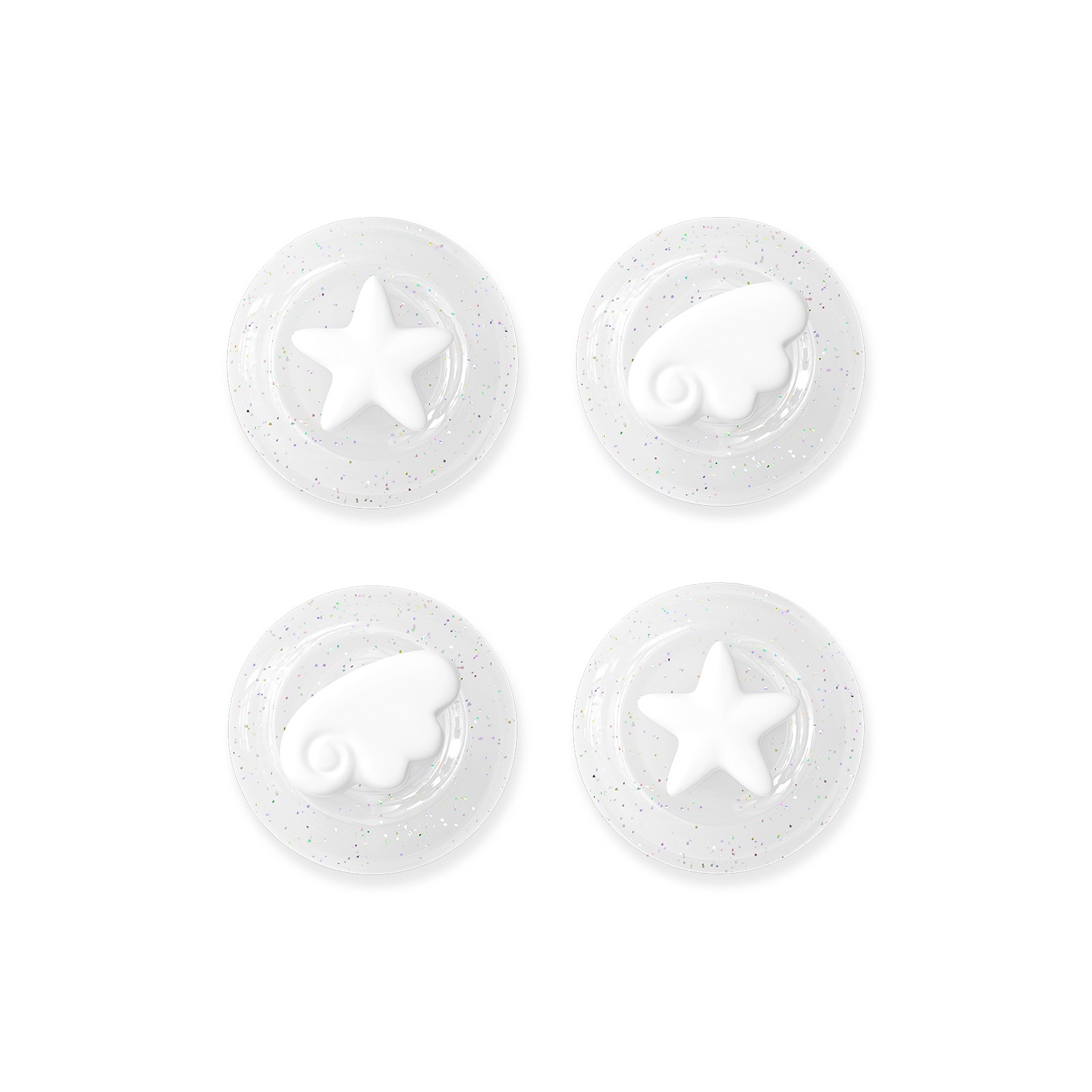 GeekShare Thumb Grip Cap for Nintendo Switch 2 Joystick Cover Soap Bubble 4PCS