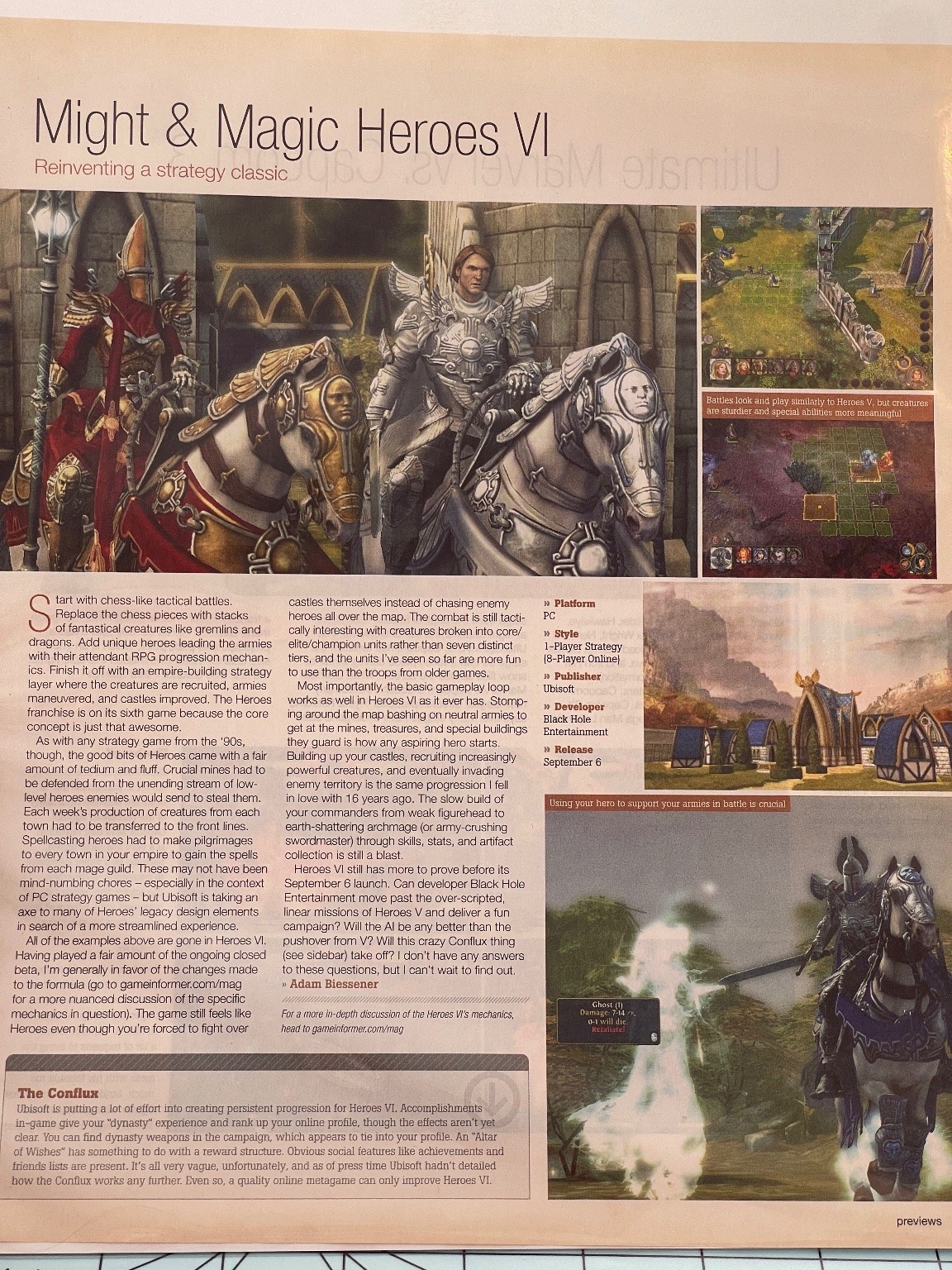 Might & Magic Heroes VI Video Game Magazine Article 2011 Ubisoft PC Gaming