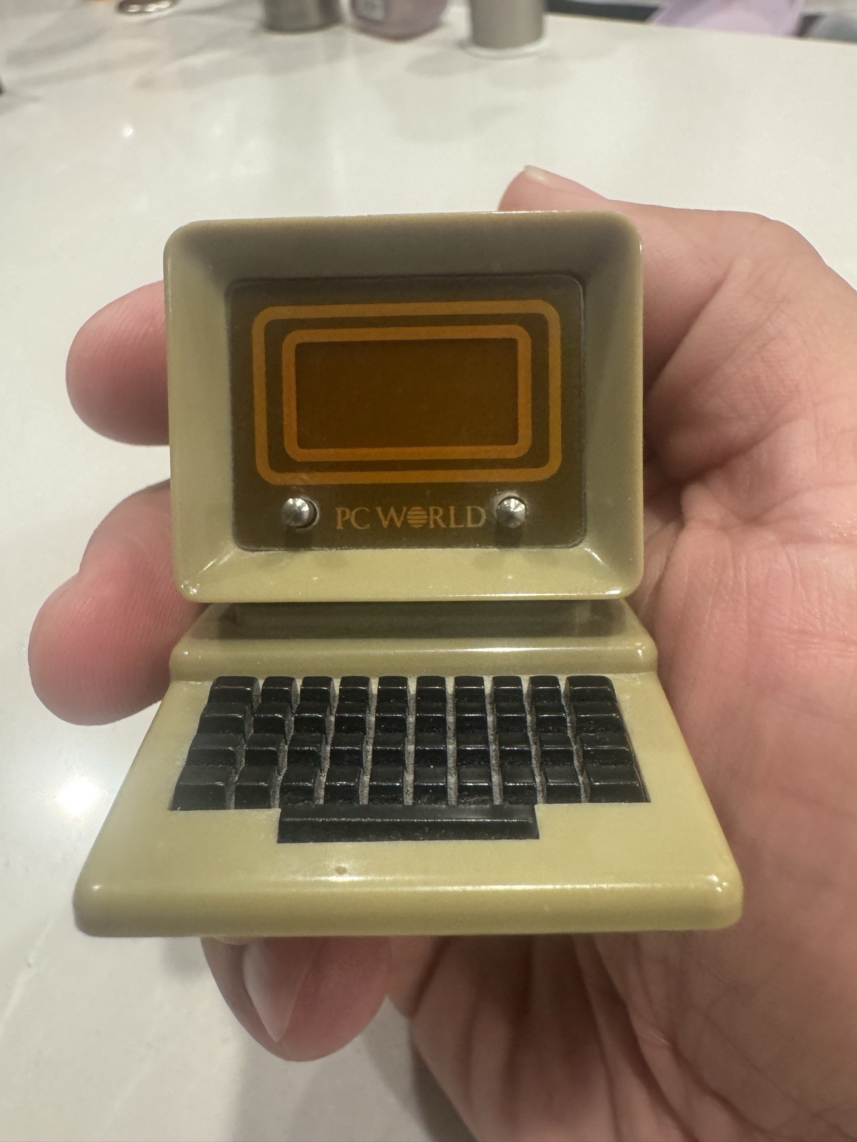 Vintage Mini Computer Clock - PC World Magazine Promo
