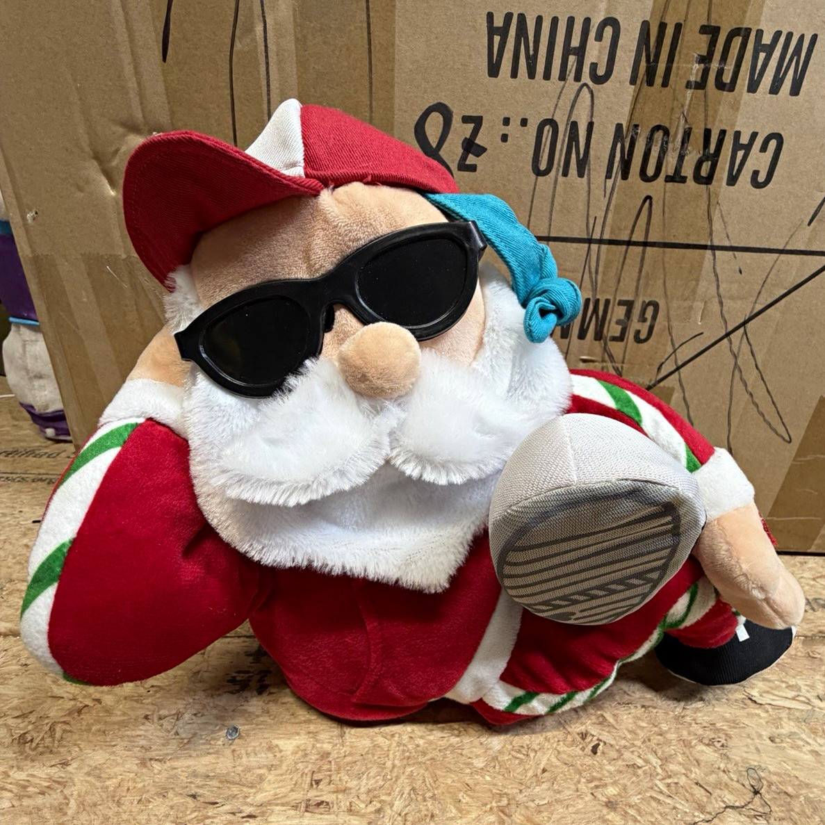 Gemmy Prototype Sample Animated Swirling Twirlers Santa Backspin