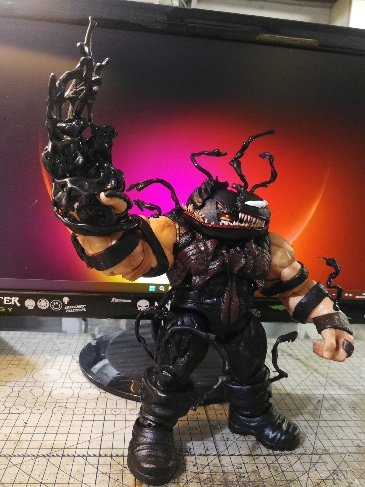 custom 1/12  shf  marvel   legends  Juggernaut Venom Symbiote