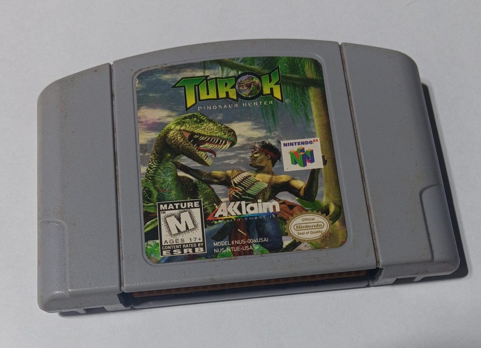 Turok: Dinosaur Hunter For Nintendo 64 N64 Loose Cartridge US Edition NTSC