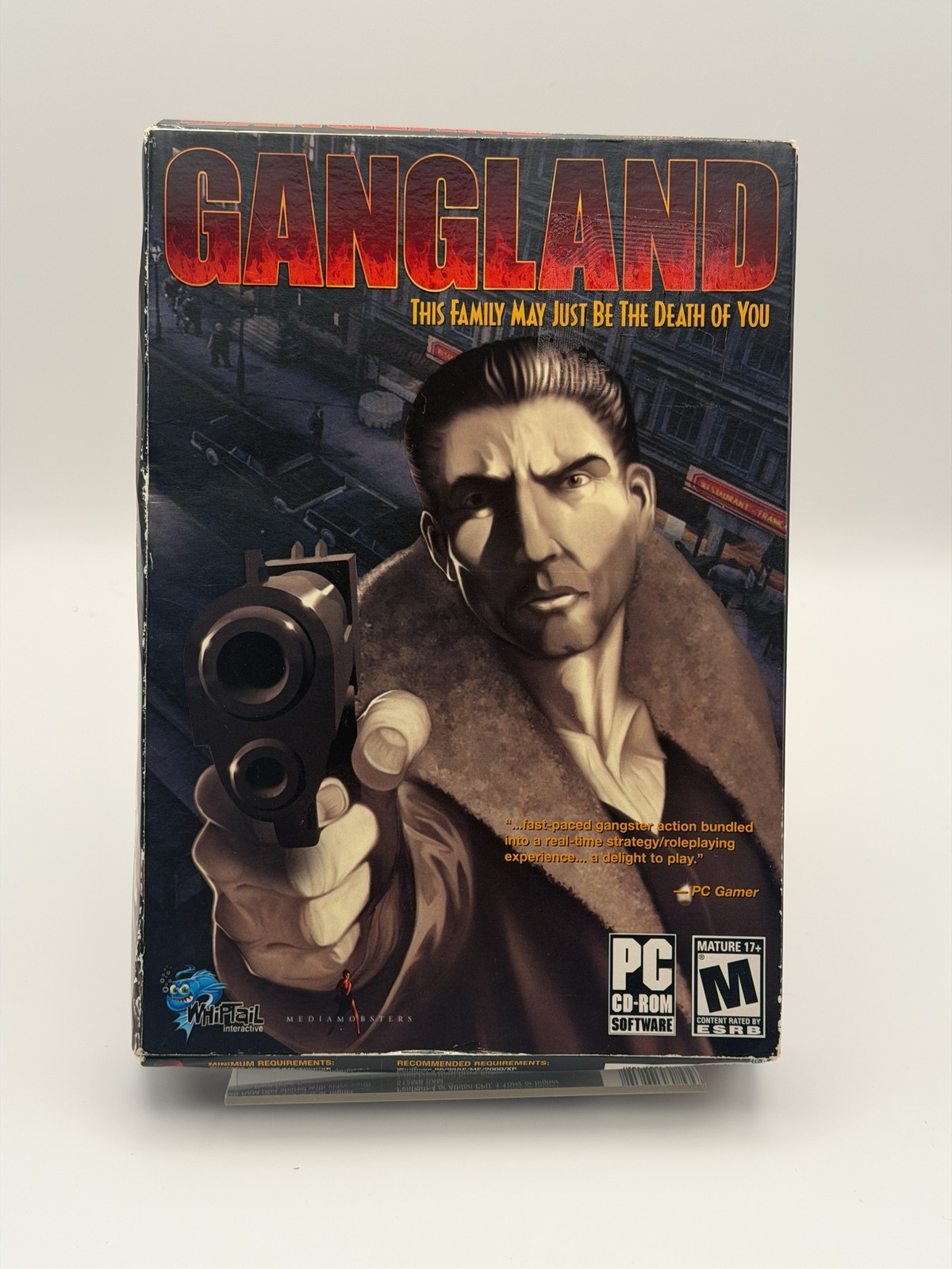 Gangland PC CD-ROM Game 2004 Whiptail Interactive Mafia Strategy RPG