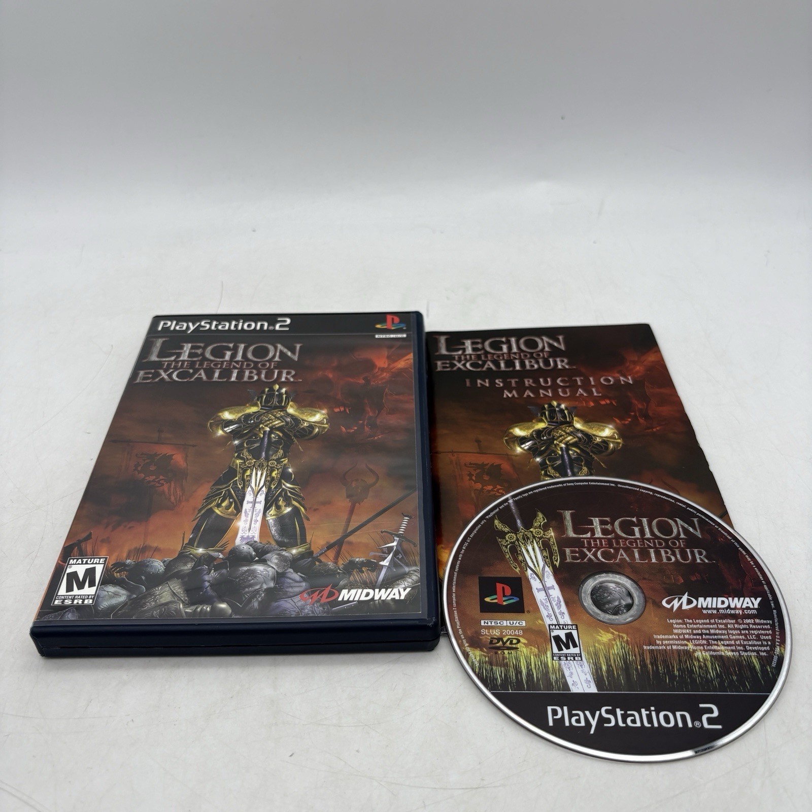 Legion Legend Of Excalibur Sony PlayStation 2 PS2 Complete w/ Manual CIB Tested