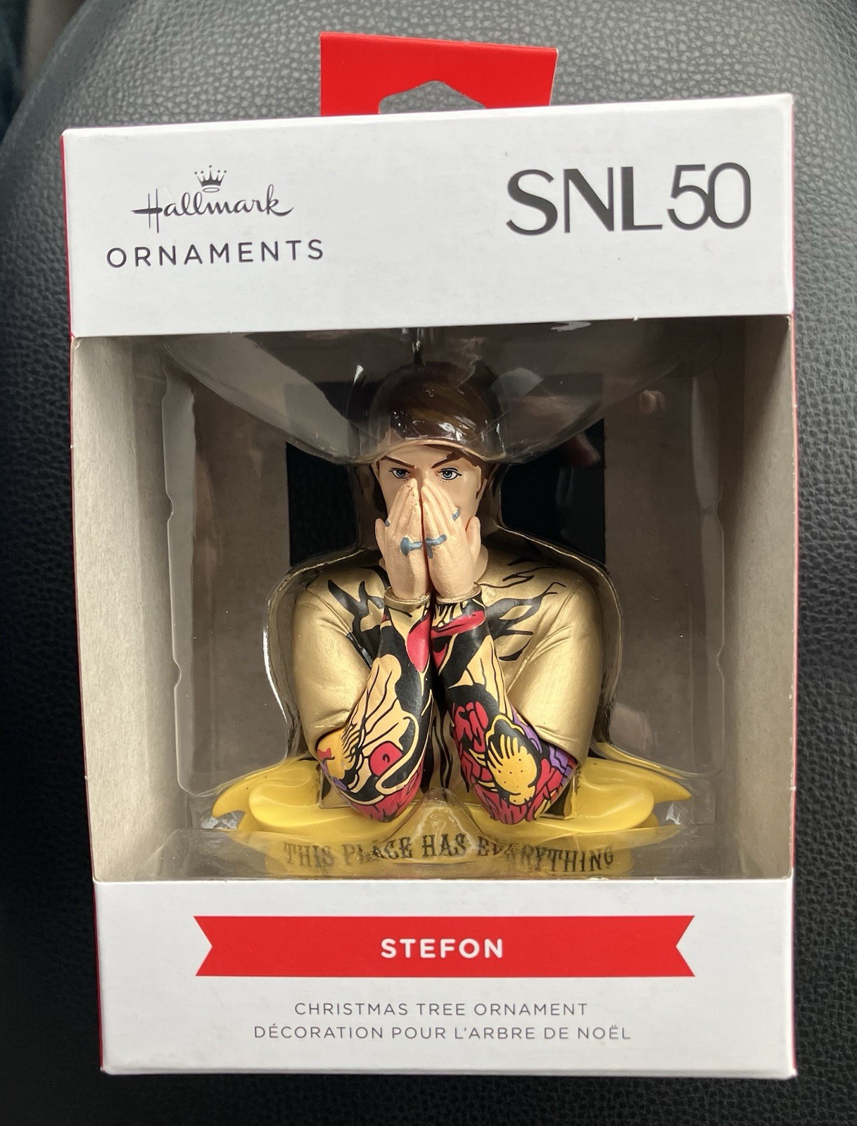 Hallmark 2025 Stefon SNL 50 Saturday Night Live Red Box Ornament