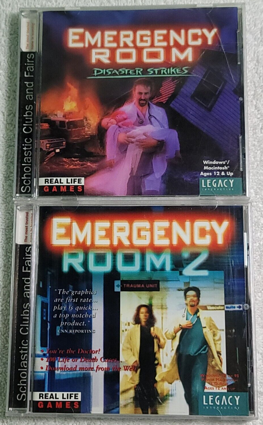 Emergency Room 2 + Disaster Strikes | 2 PC Games (Vintage Windows 98 / PowerMac)