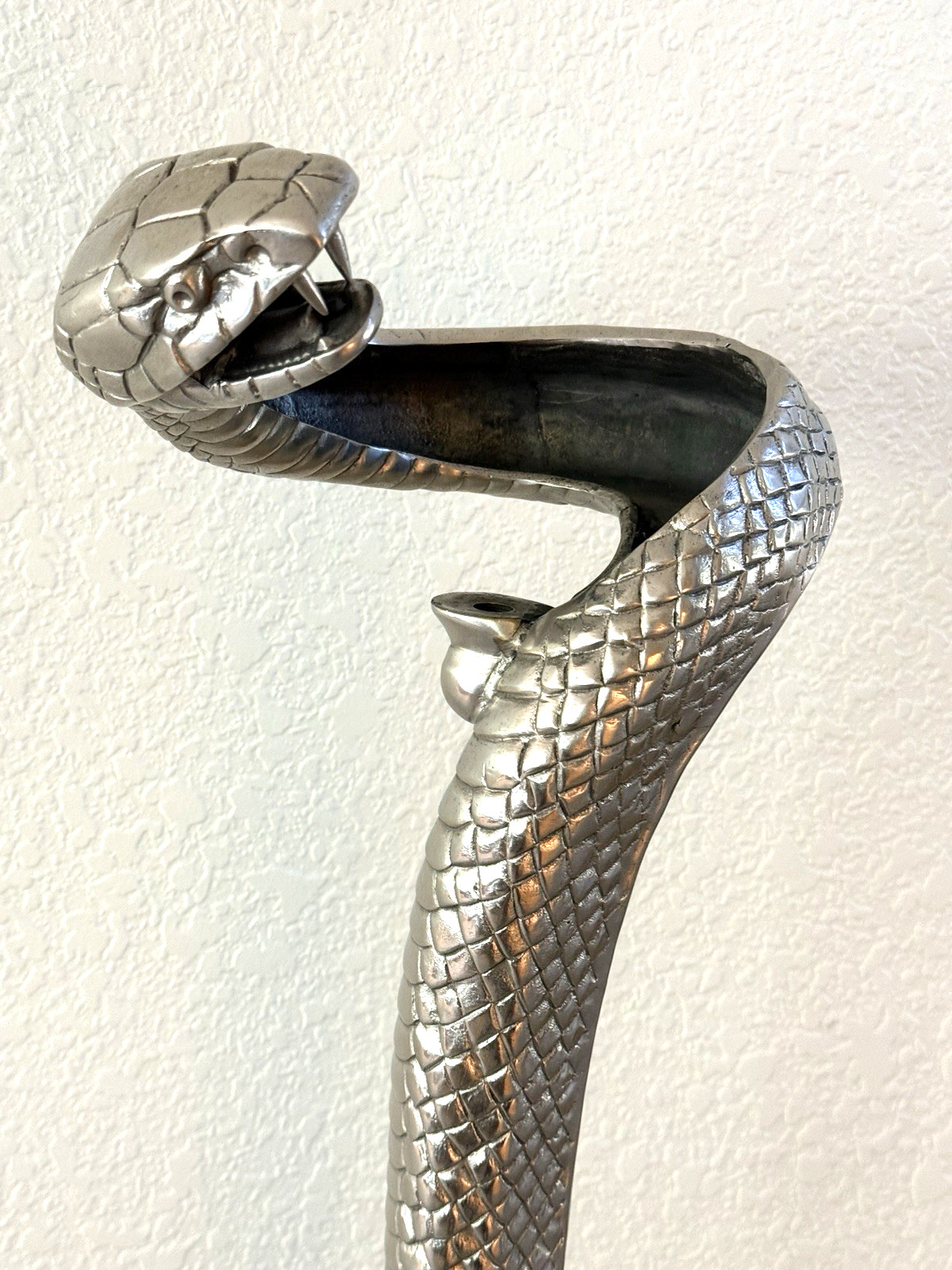 Bronze Edgar “E” Brandt La Tentation Art Deco Snake Floor Lamp Post-war Re-Issue