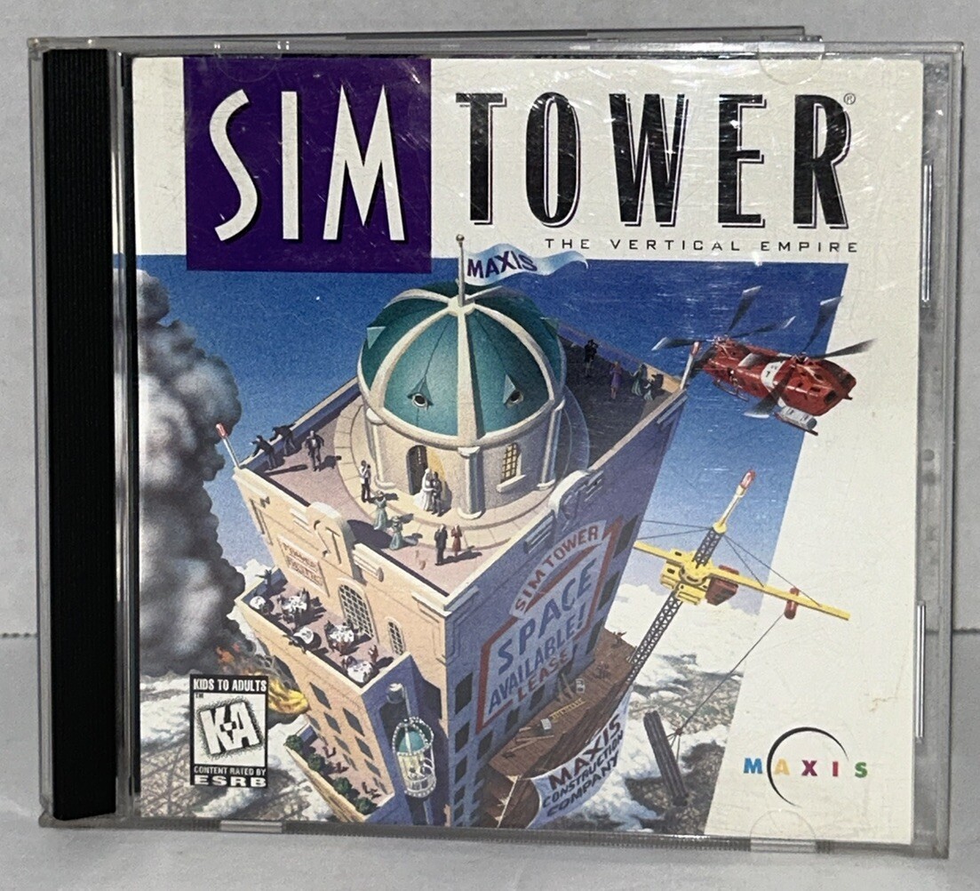 SimTower The Vertical Empire (PC CD-ROM) 1997 Vintage Computer Game