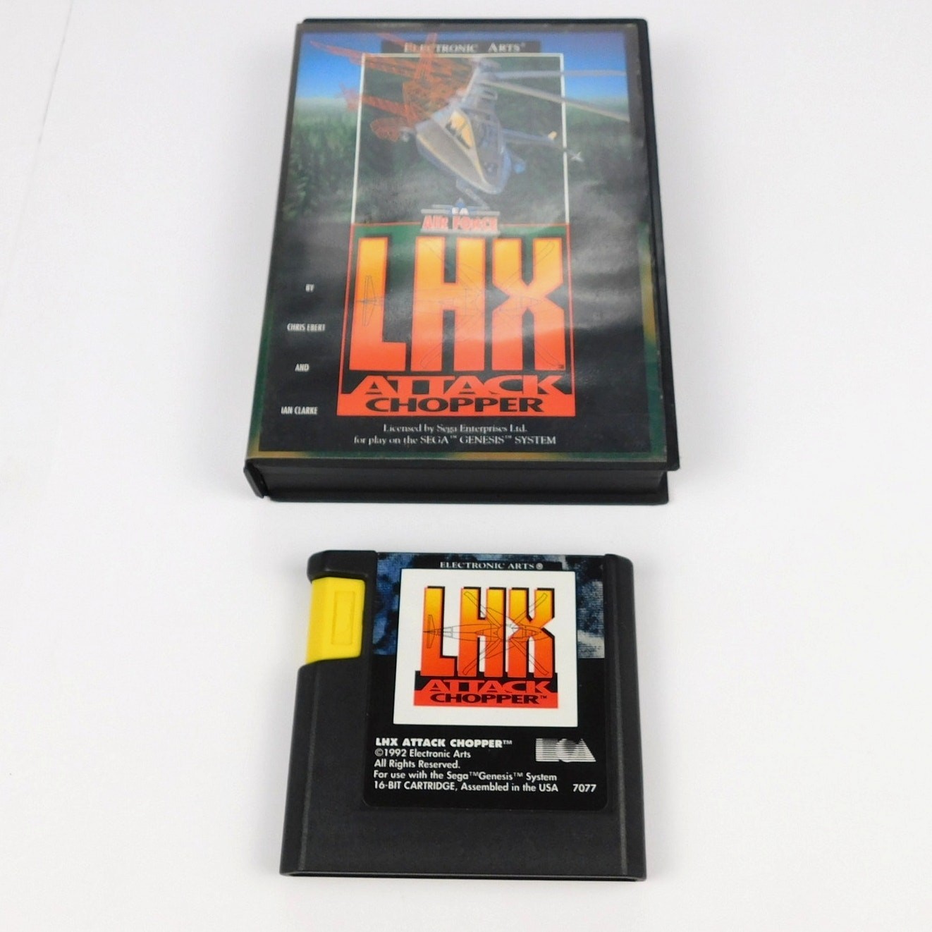 LHX Attack Chopper Sega Genesis Game Case & Cartridge Tested Working No Manual