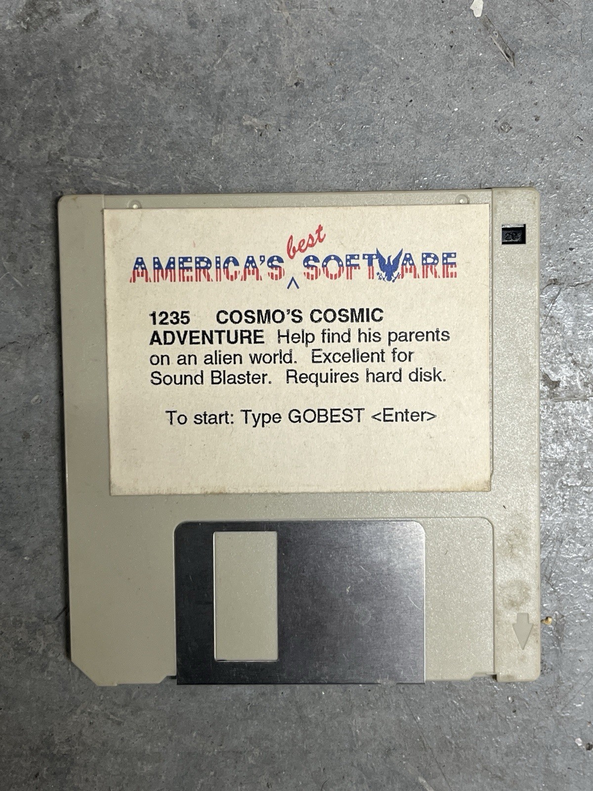 Cosmo’s Cosmic Adventure #1235 3.5” Floppy Disc Game 