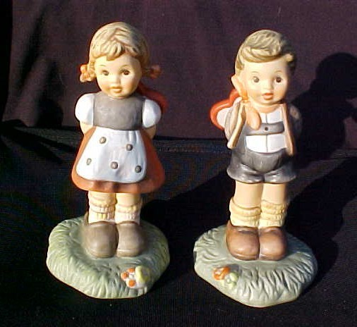 BERTHA HUMMEL - FOR THE ONE I LOVE & YOU'VE STOLEN MY HEART - Girl/Boy FIGURINES