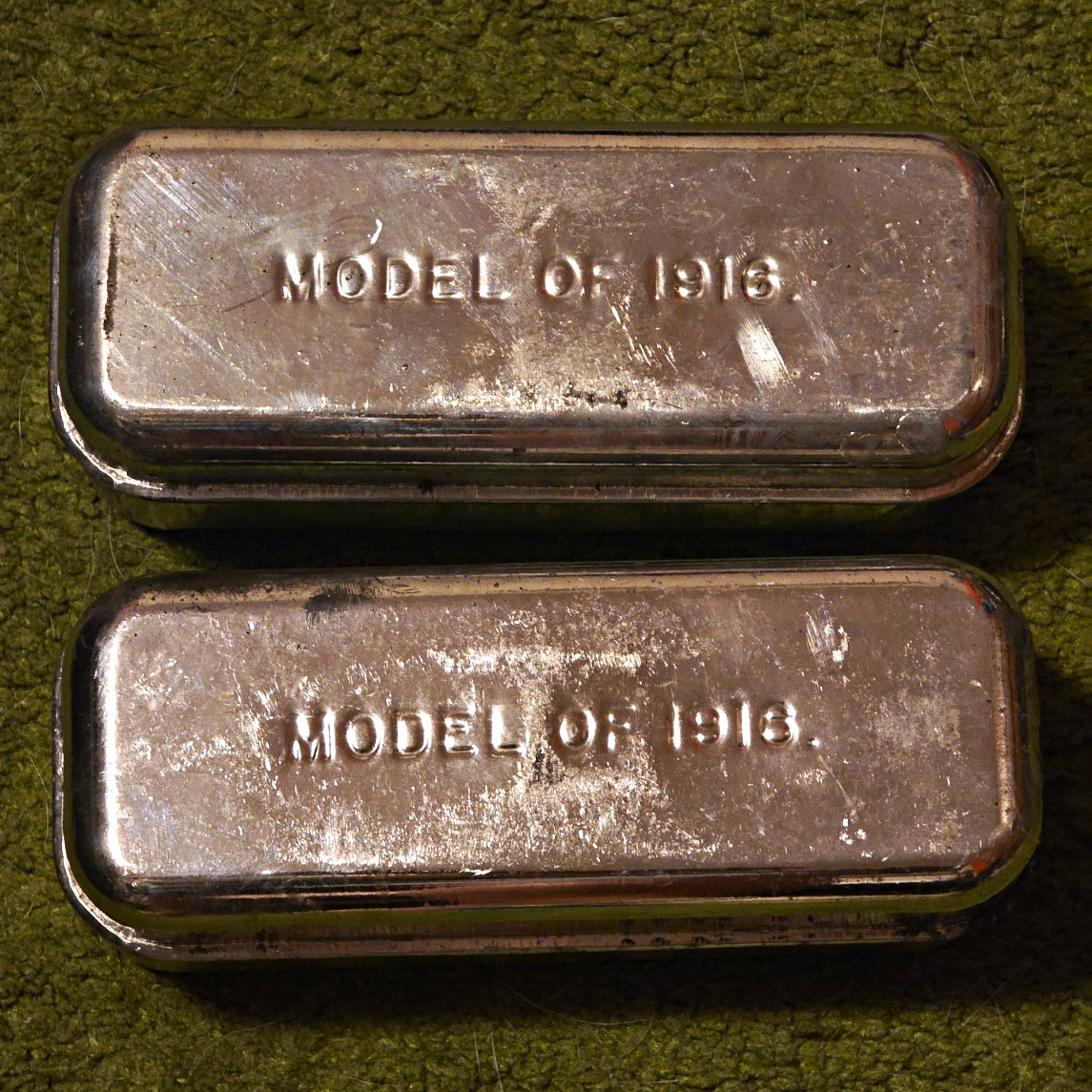 Model 1918 WW1 Bacon Tins (Lot of 2) Metal Tins Militaria