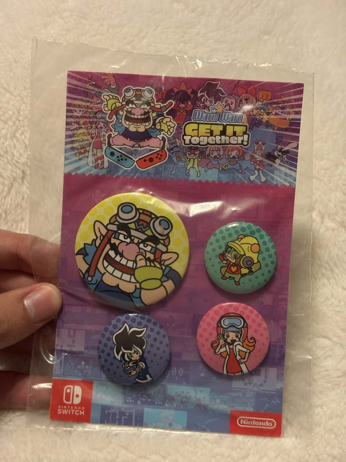 My Nintendo Rewards WarioWare: Get It Together Button Pin Set of 4