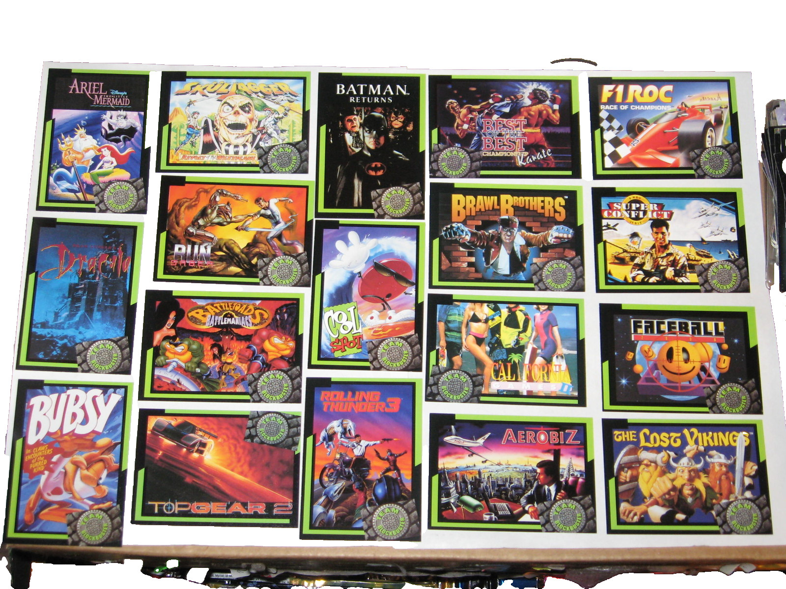 1993 TEAM BLOCKBUSTER VIDEO GAMING 1 CARD SINGLE MARVEL STAR WARS NOT SET 1-50