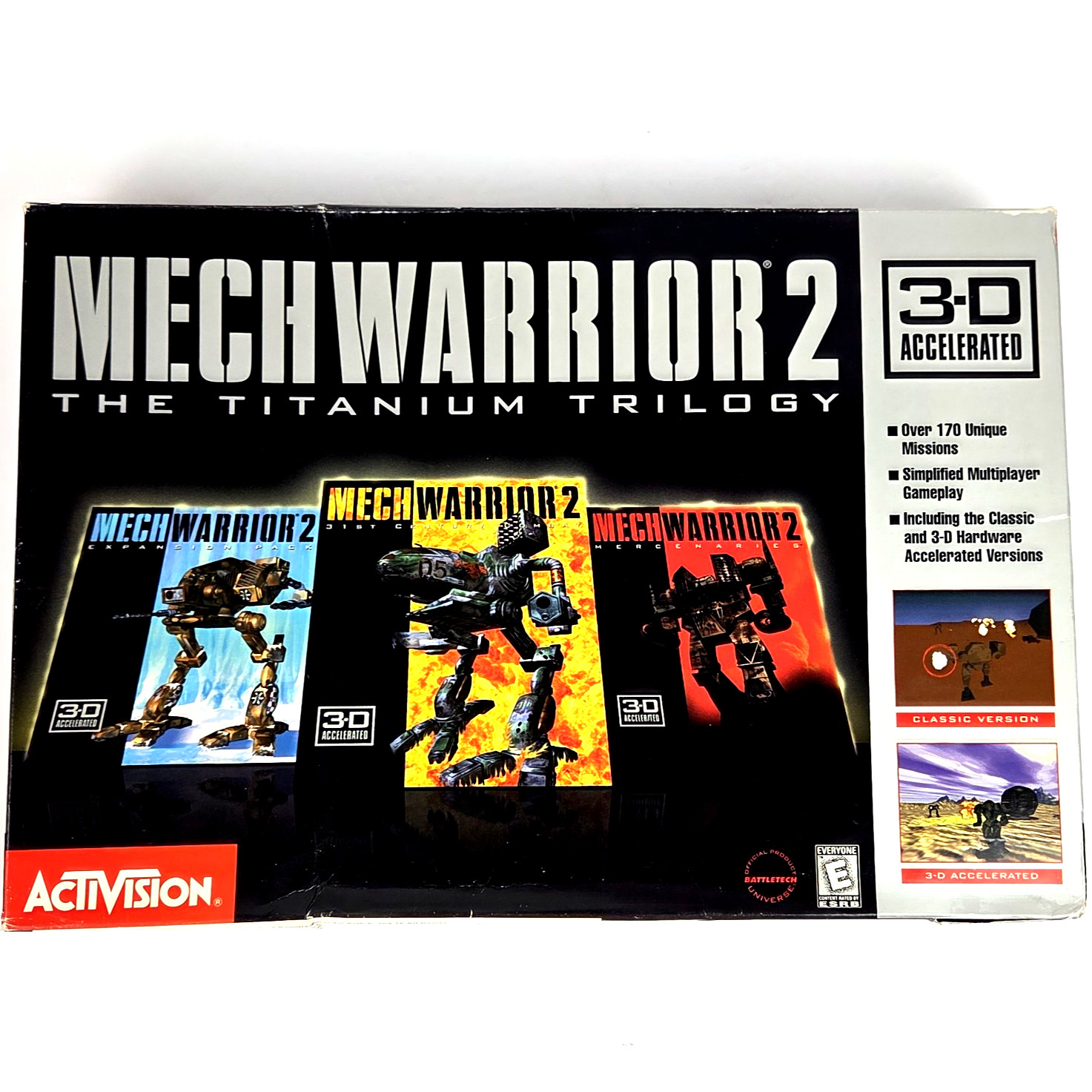 Mech Warrior 2 The Titanium Trilogy (1998 PC) Complete Big Box 3D Accelerated