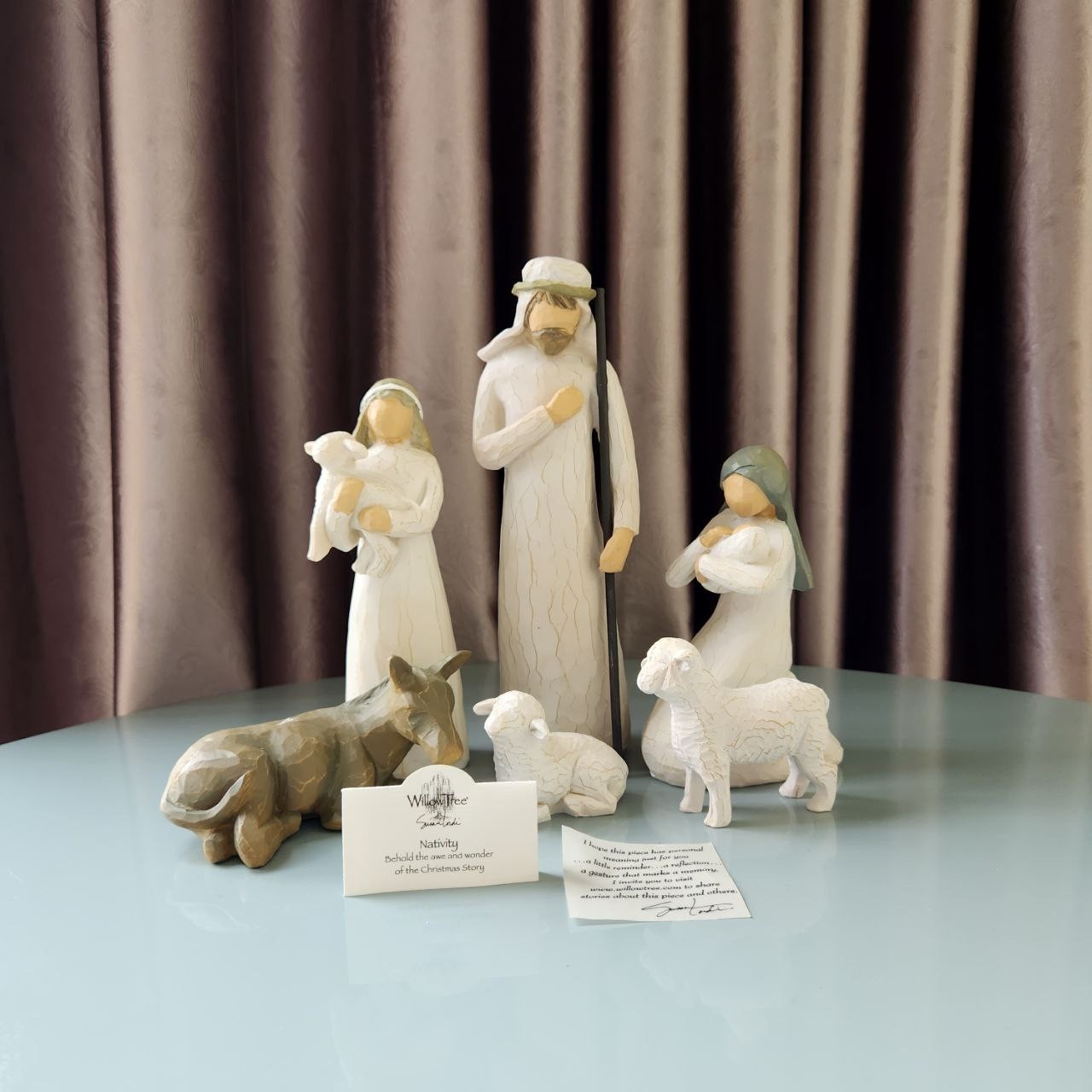 Nativity Set_6 pieces/ Willow Tree Nativity Figurines, hand-painted figures