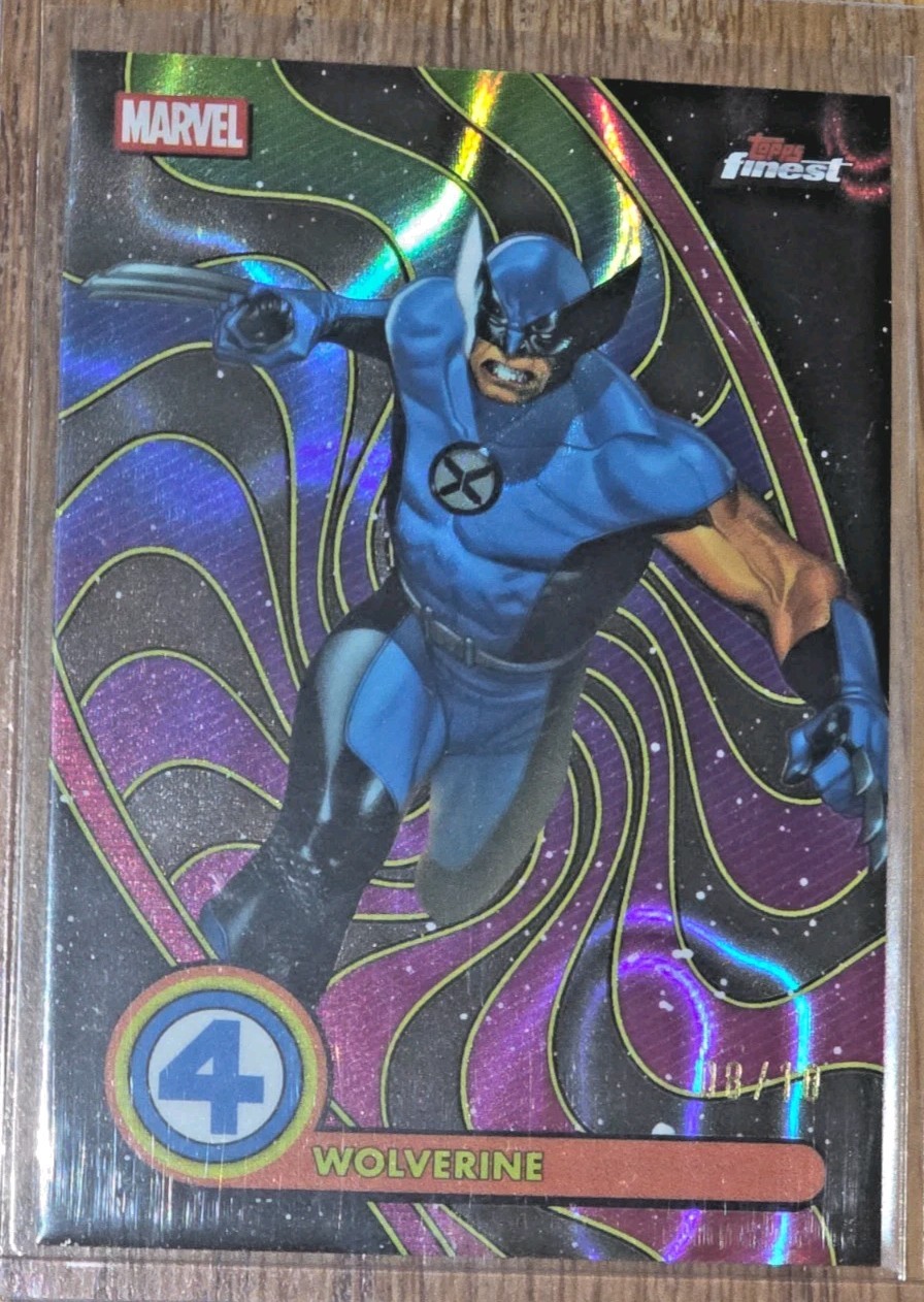 Fantastic Four 2026 Topps Finest  Wolverine 8/10 Negative Zone Black Refractor