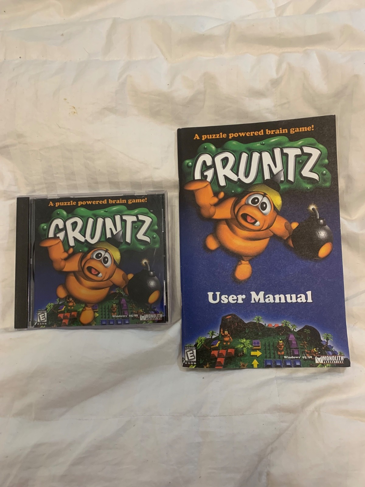 Gruntz PC Game Puzzle Brain Game Jewel Case with Manual Monolith rare